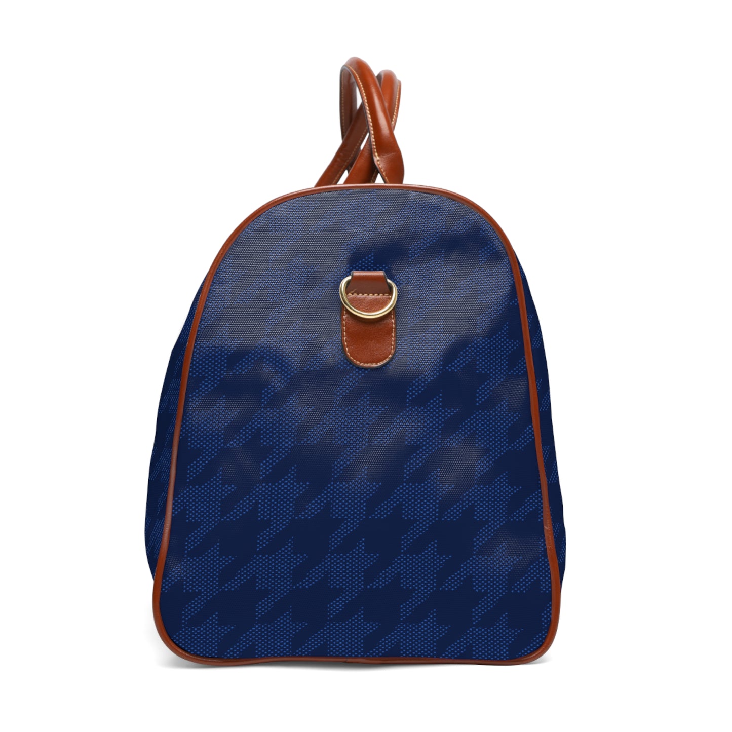 Blue Houndstooth Travel Bag