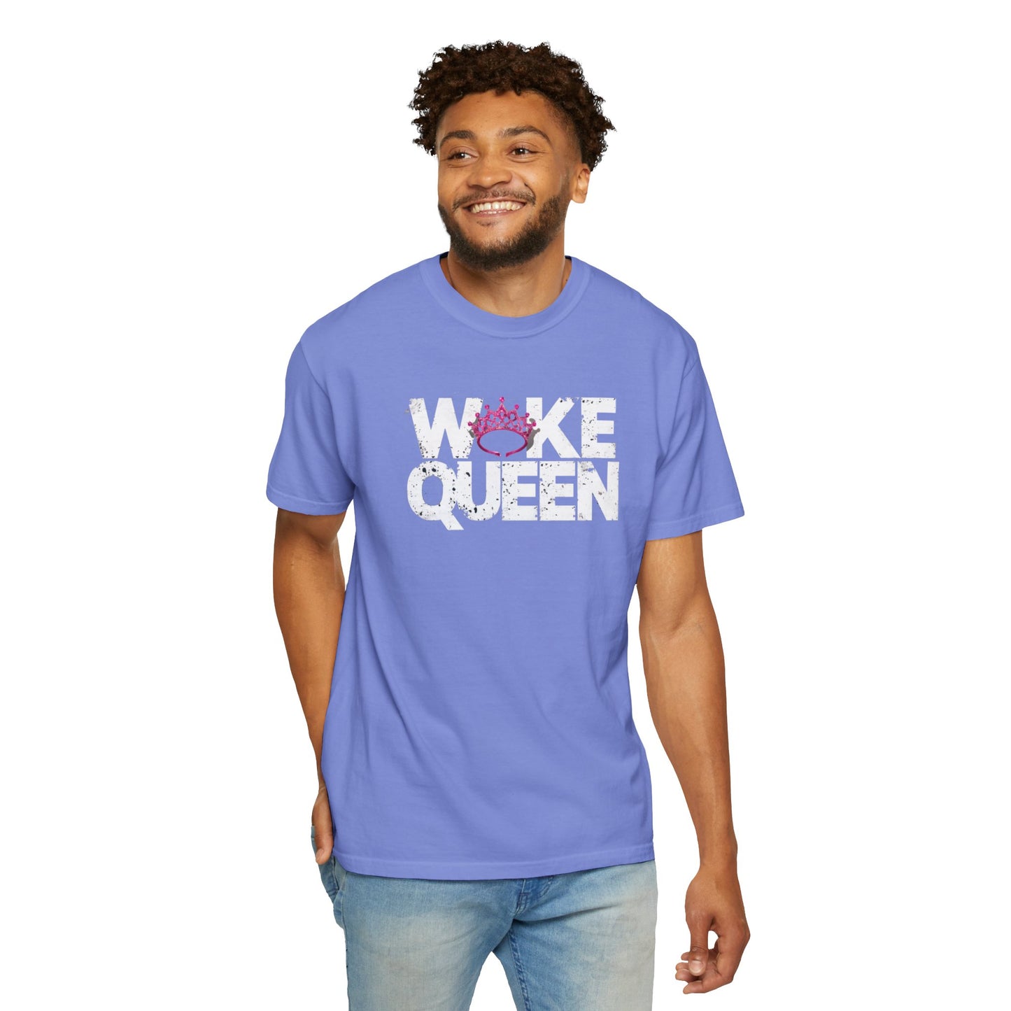 Unisex WOKE QUEEN Tiara Style Garment-Dyed T-shirt