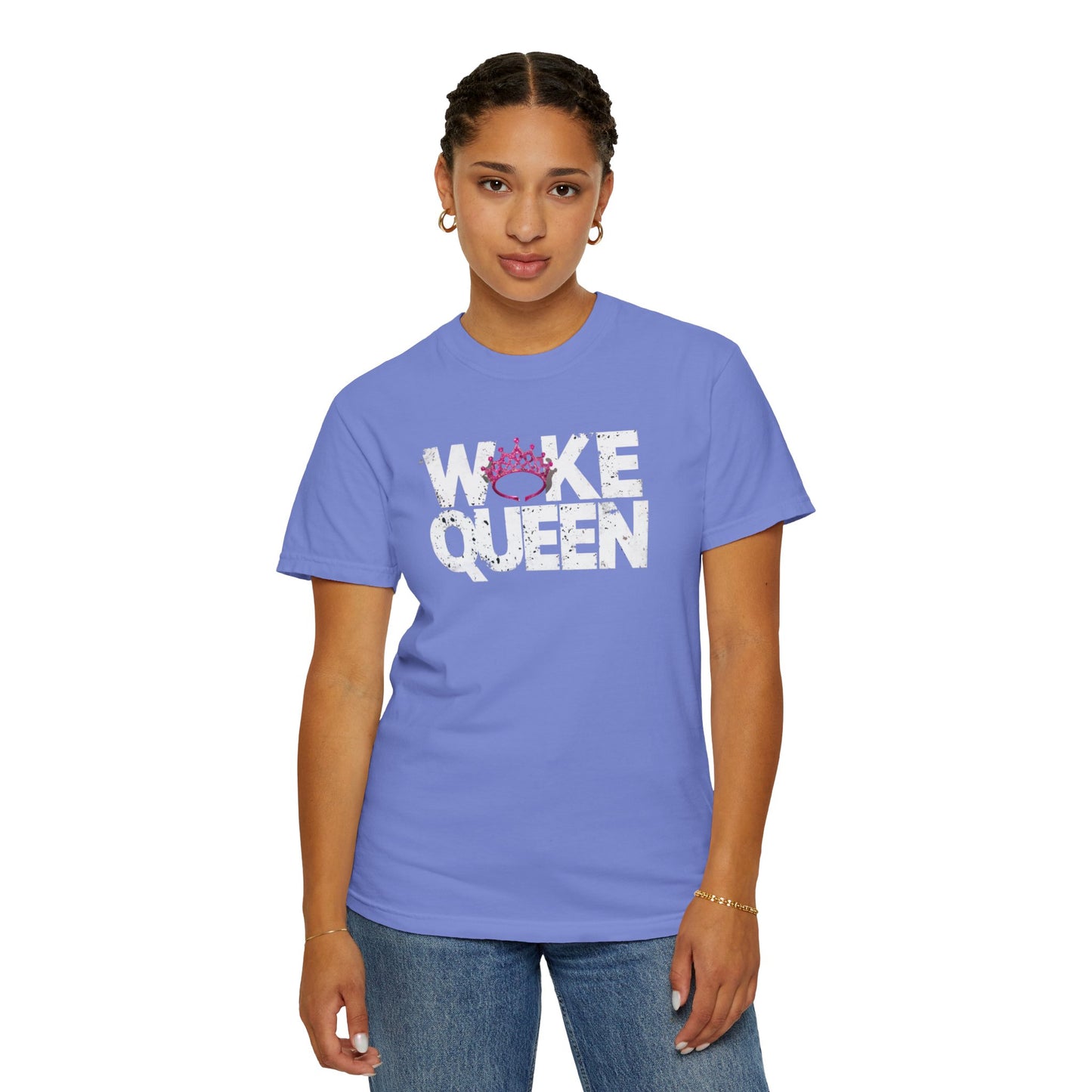 Unisex WOKE QUEEN Tiara Style Garment-Dyed T-shirt