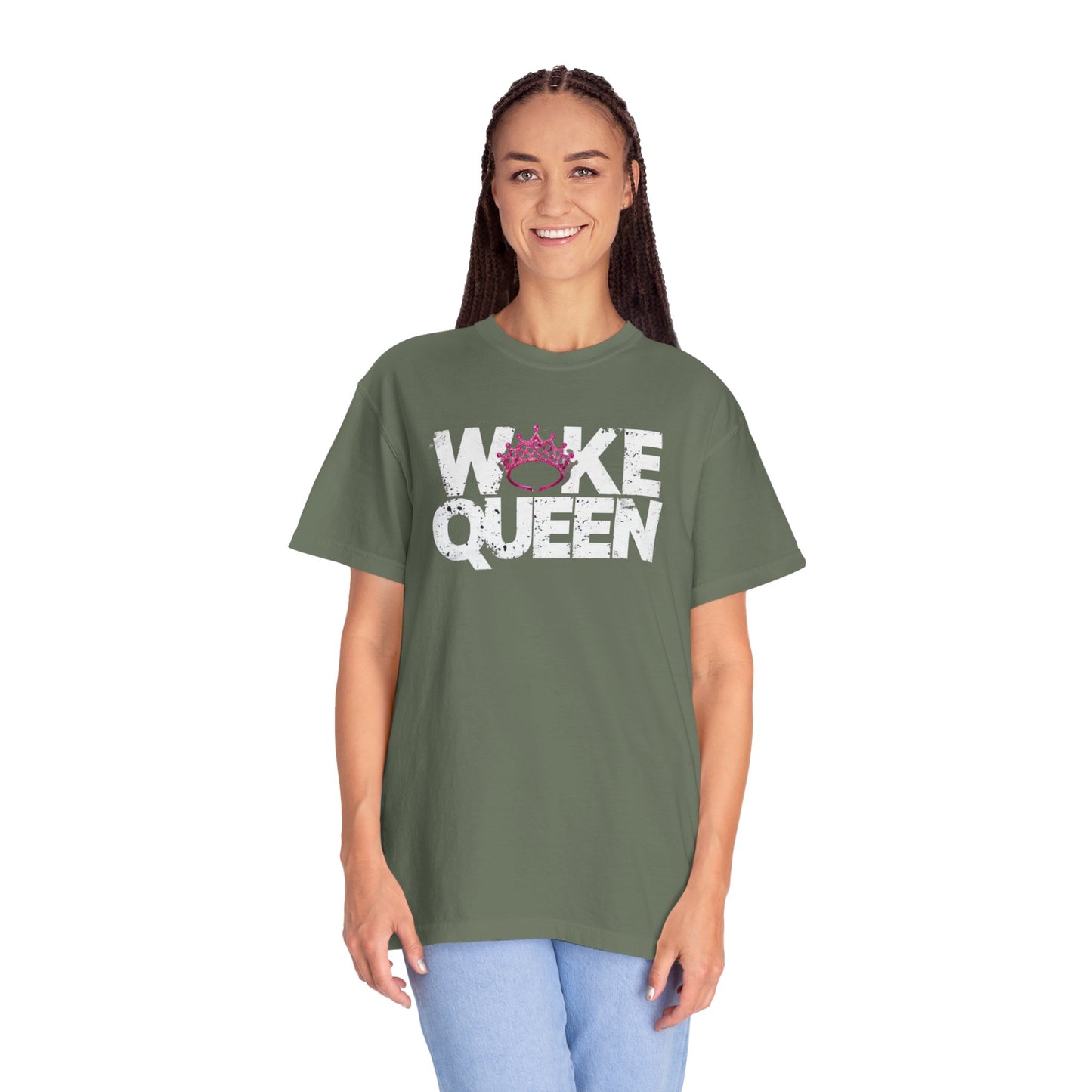 Unisex WOKE QUEEN Tiara Style Garment-Dyed T-shirt