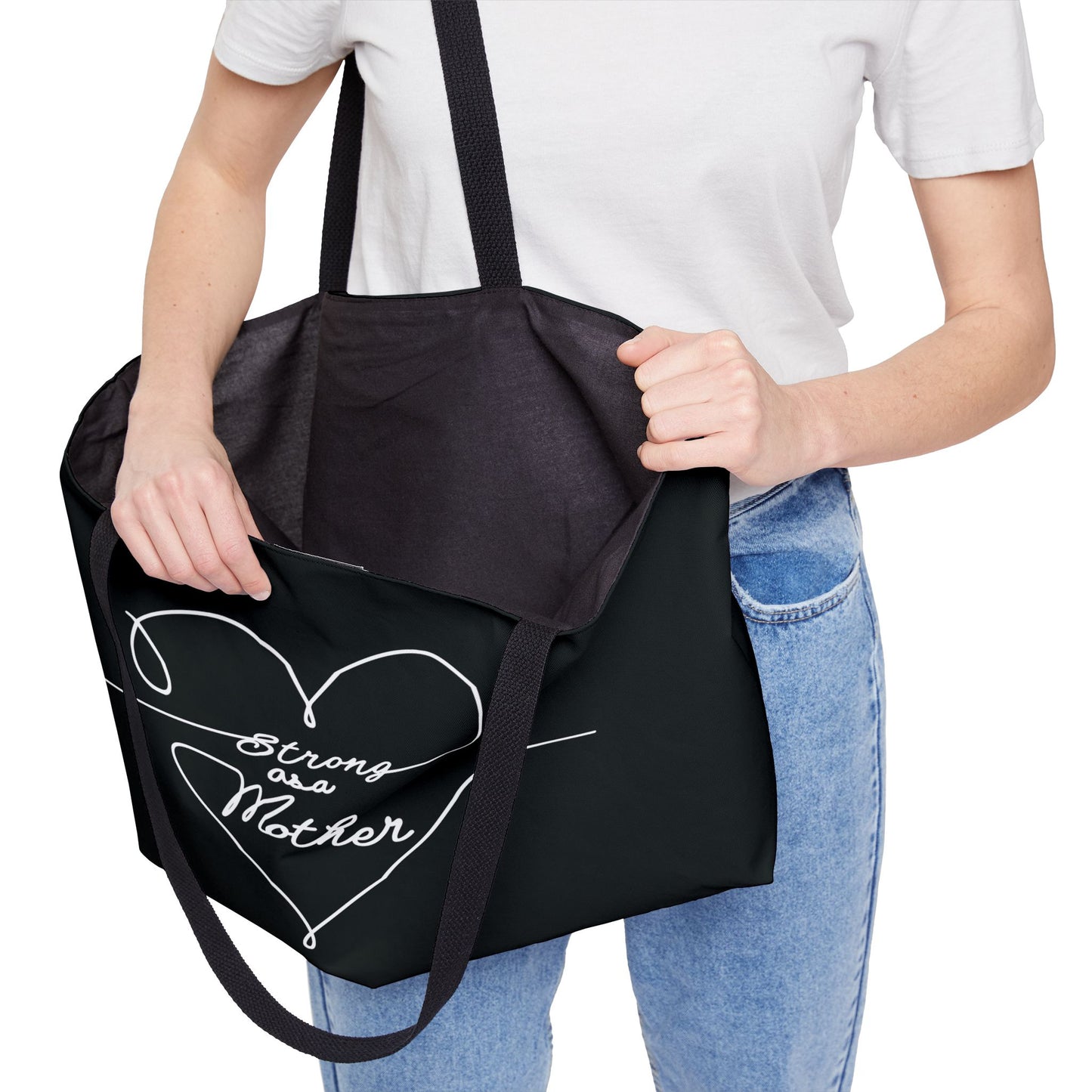 Strong as a Mother Weekender Tote Bag - Black Love Lines