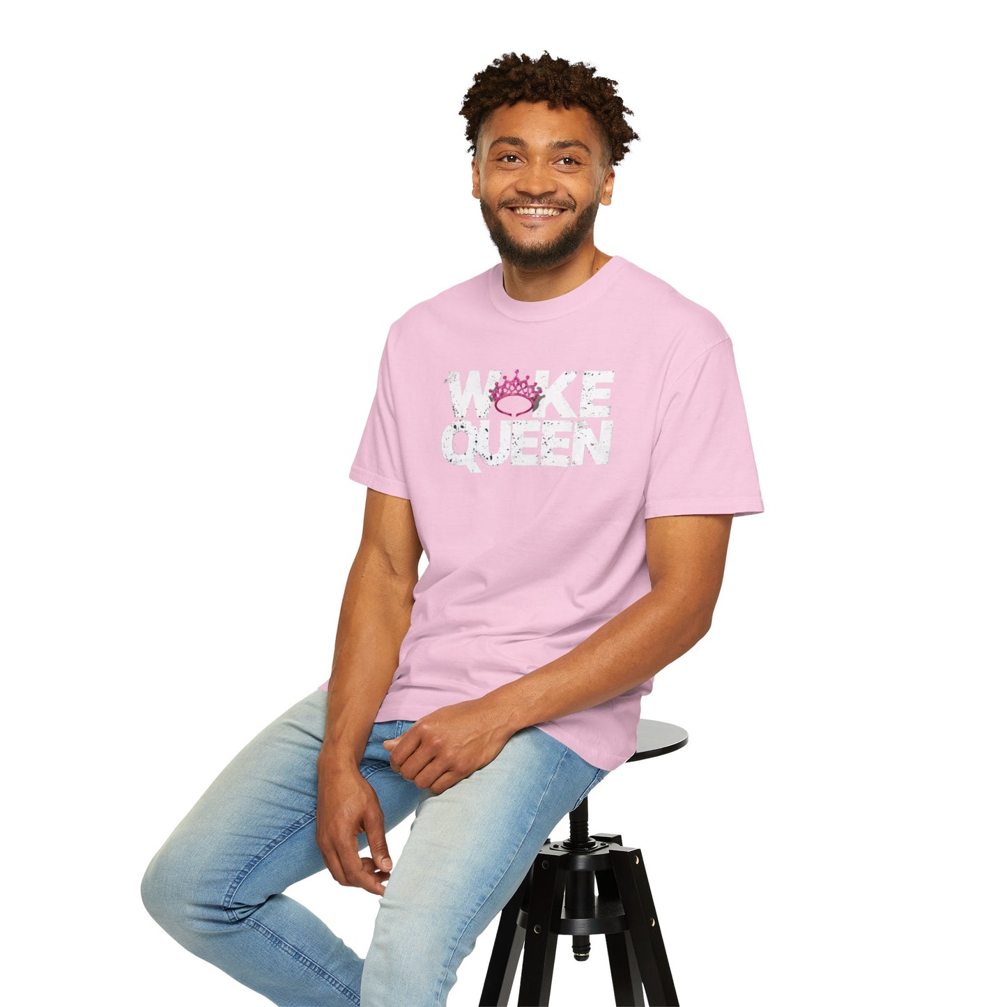 Unisex WOKE QUEEN Tiara Style Garment-Dyed T-shirt