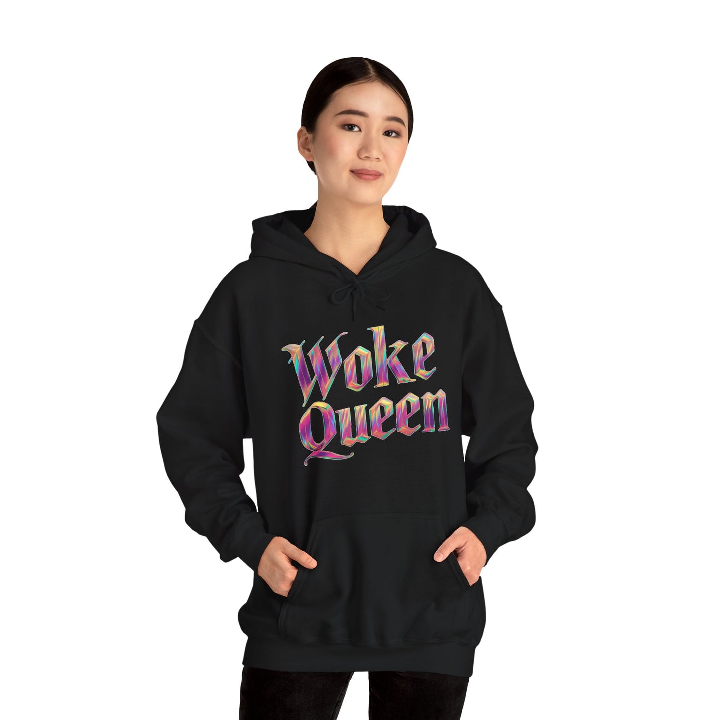 Unisex Woke Queen Gothic Iridescence Hooded Sweatshirt