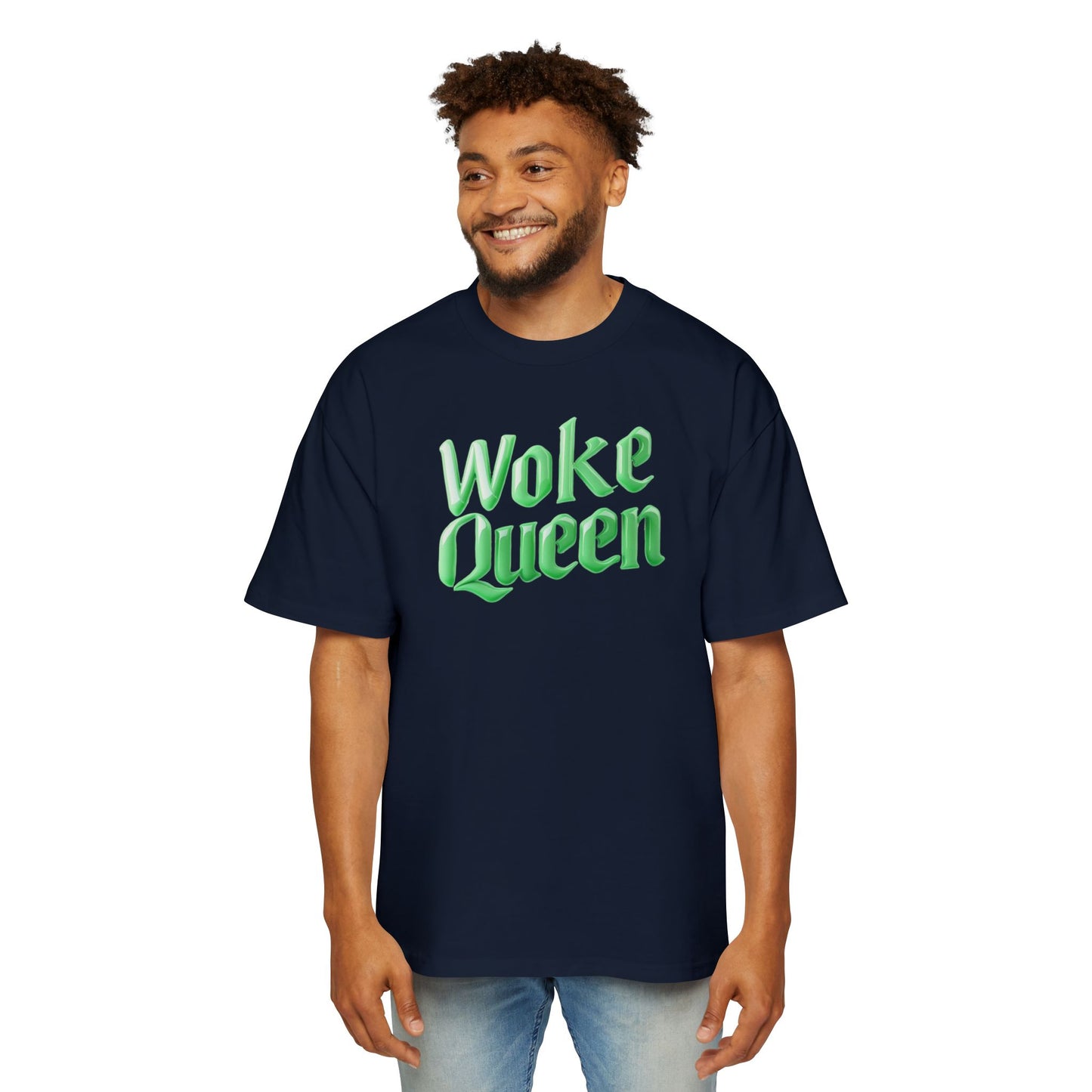 Unisex Heavy Oversized Woke Queen Green Tee