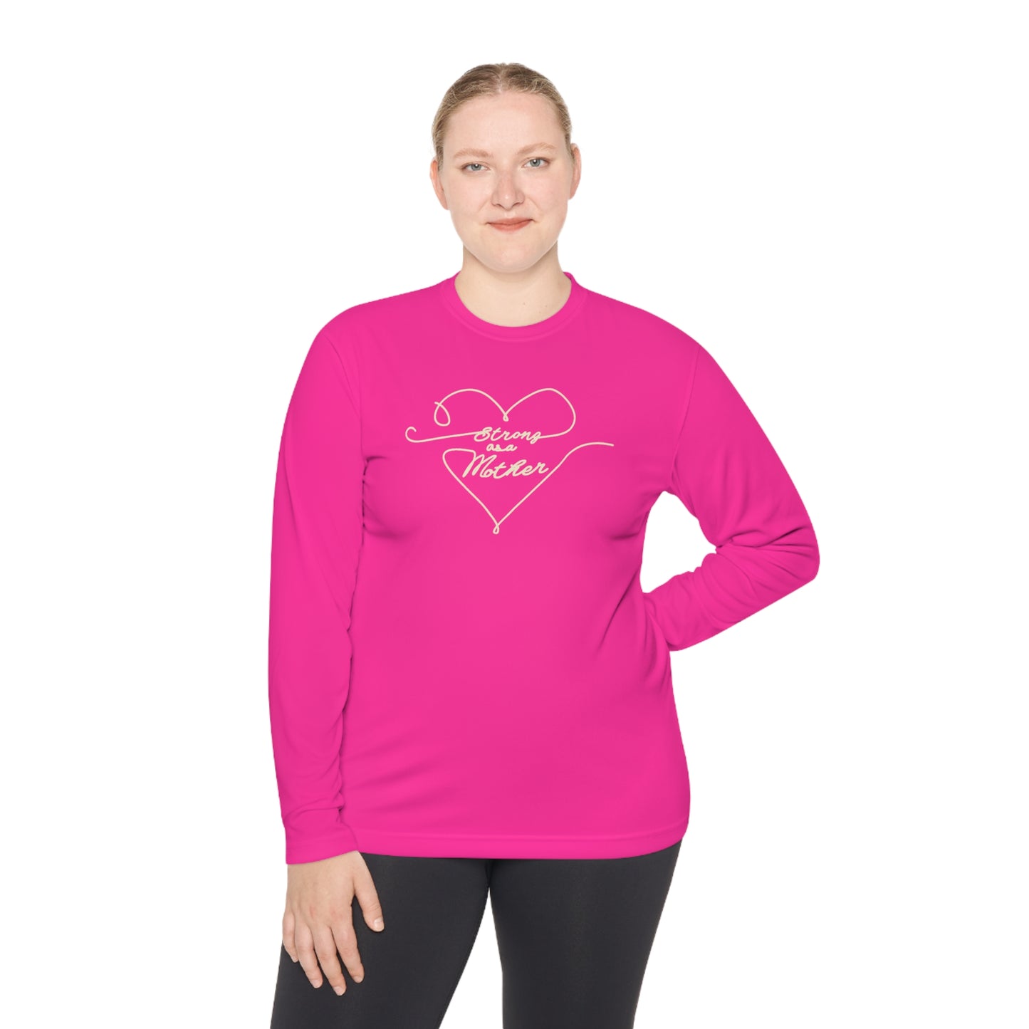 Unisex Strong as a Mother Lightweight Performance Fabric Long Sleeve Tee - Love Lines