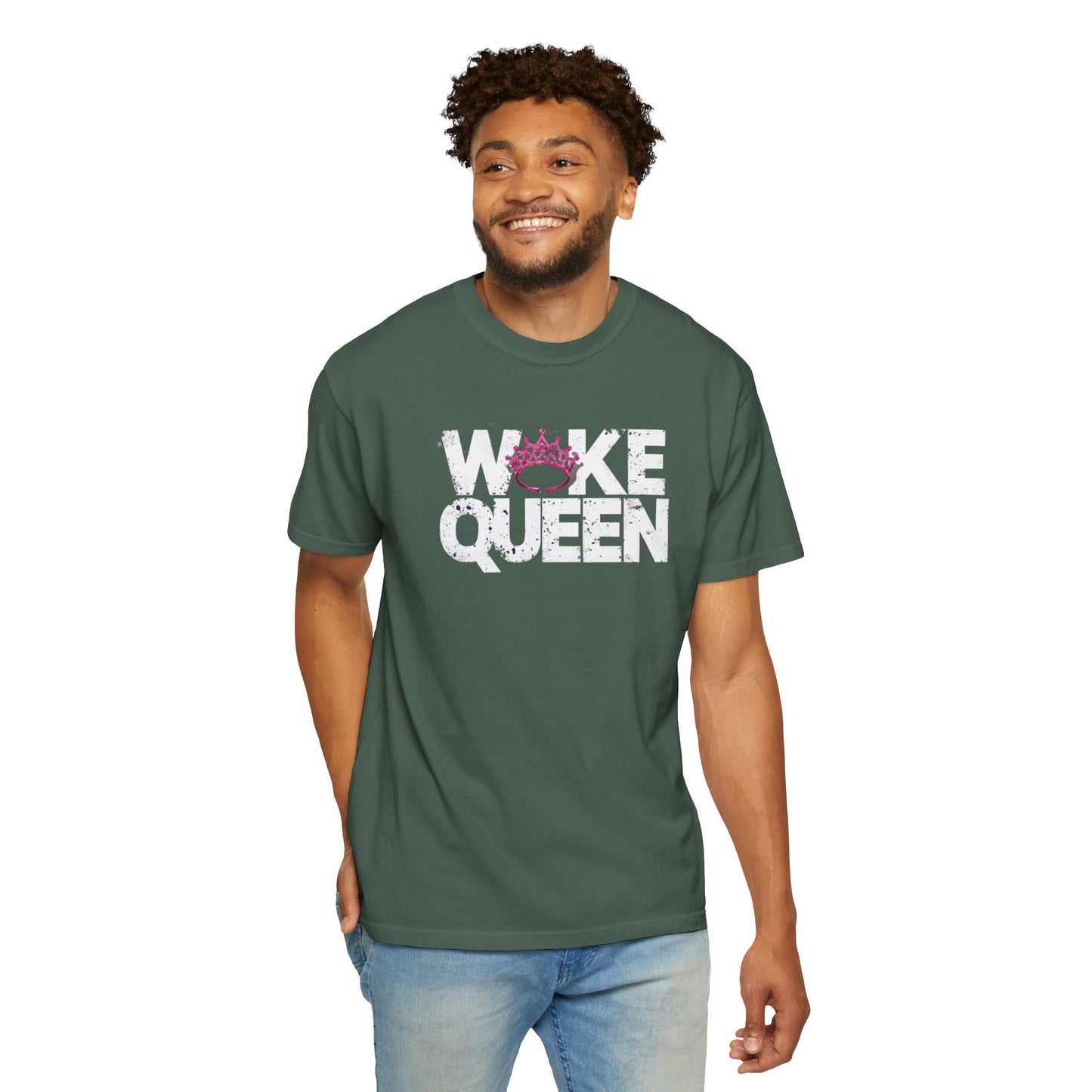 Unisex WOKE QUEEN Tiara Style Garment-Dyed T-shirt