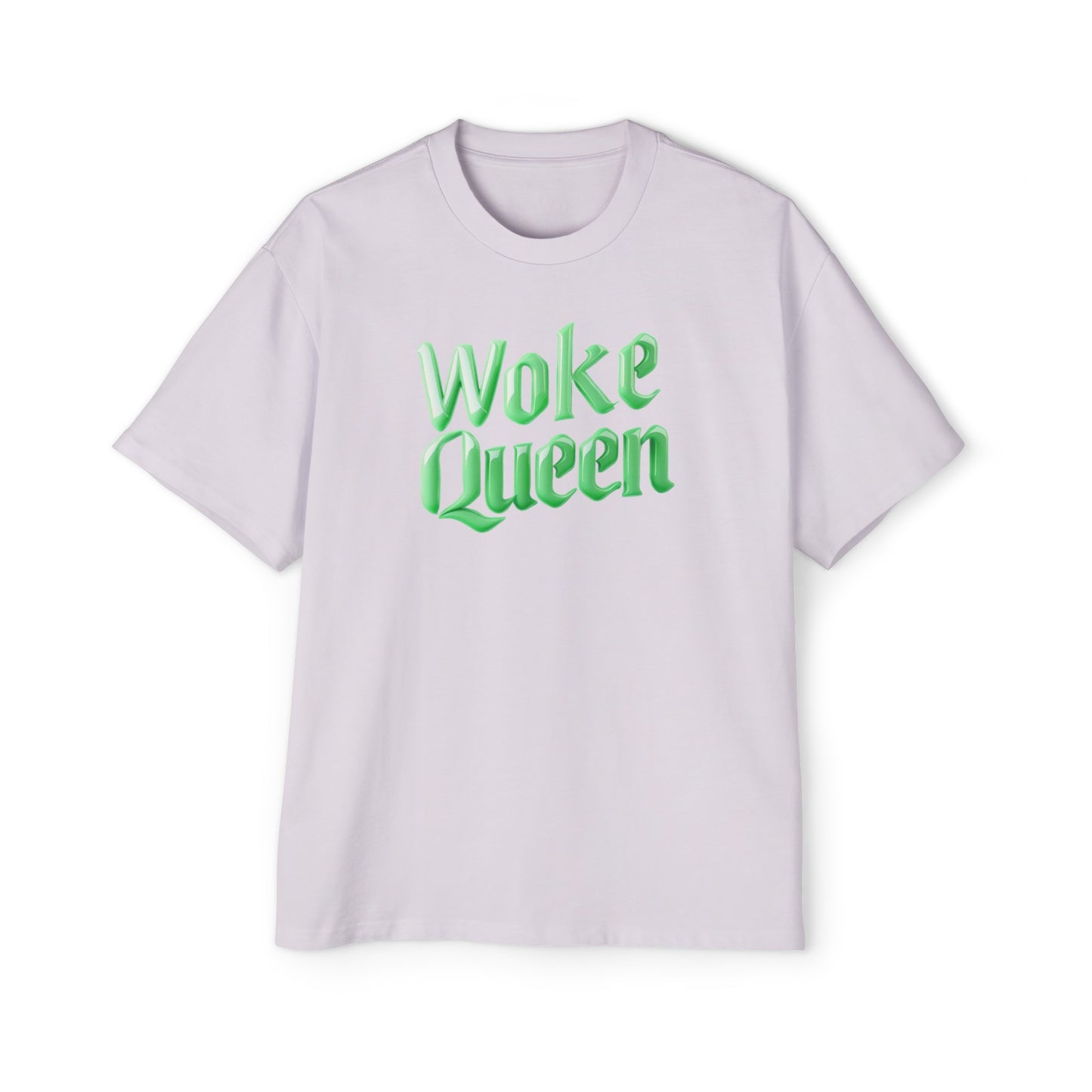 Men's Heavy Oversized Woke Queen Green Tee