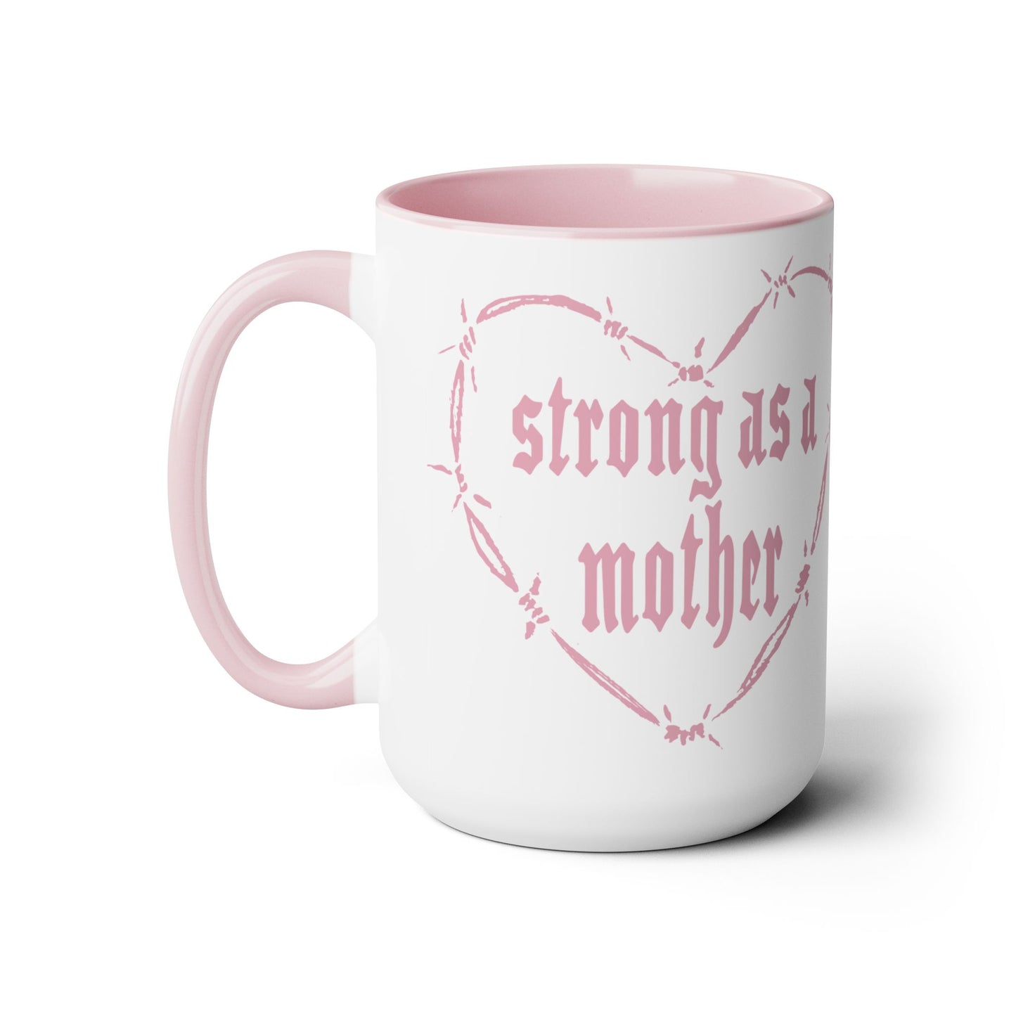 STRONG HEART Two-Tone Coffee Mugs, 15oz