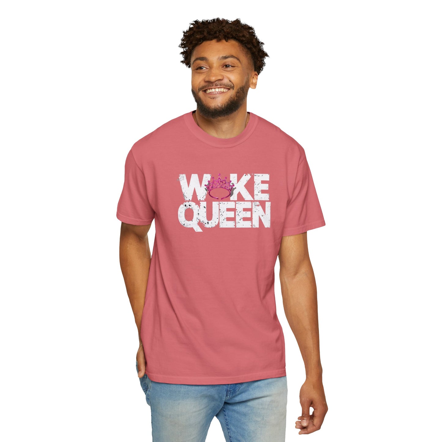Unisex WOKE QUEEN Tiara Style Garment-Dyed T-shirt