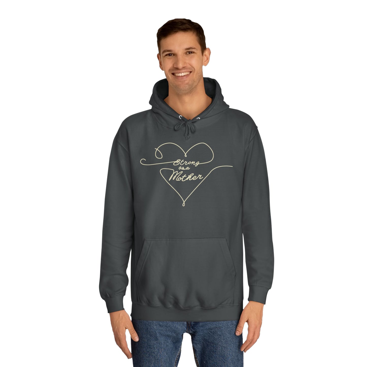 Unisex Strong as a Mother Love Lines Motherhoodie