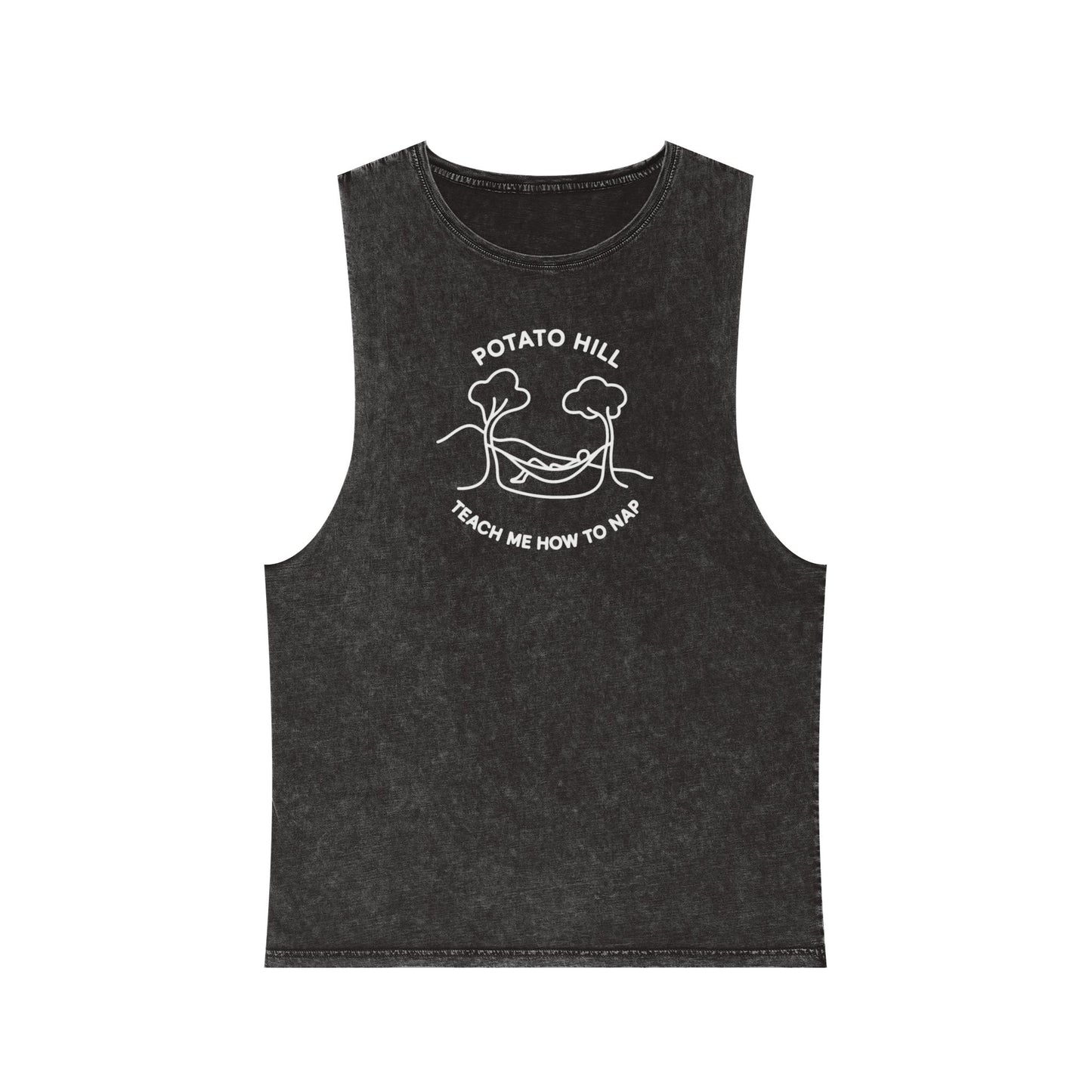 Casual Graphic Tank Top, Potato Hill Teach Me How to Nap, Summer Apparel, Unisex Summer Shirt, Gift for Him, Her, Outdoor Wear, Beach Style