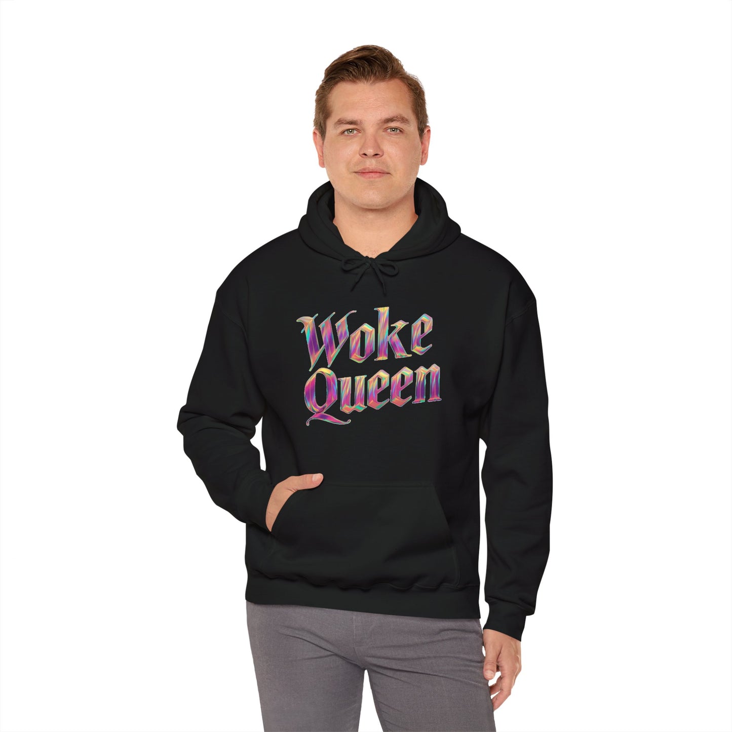 Unisex Woke Queen Gothic Iridescence Hooded Sweatshirt