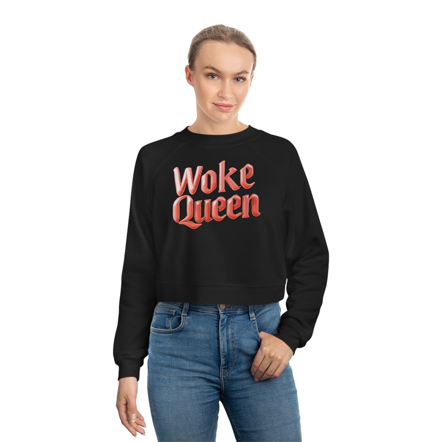 Woke Queen Women's Cropped Fleece Pullover