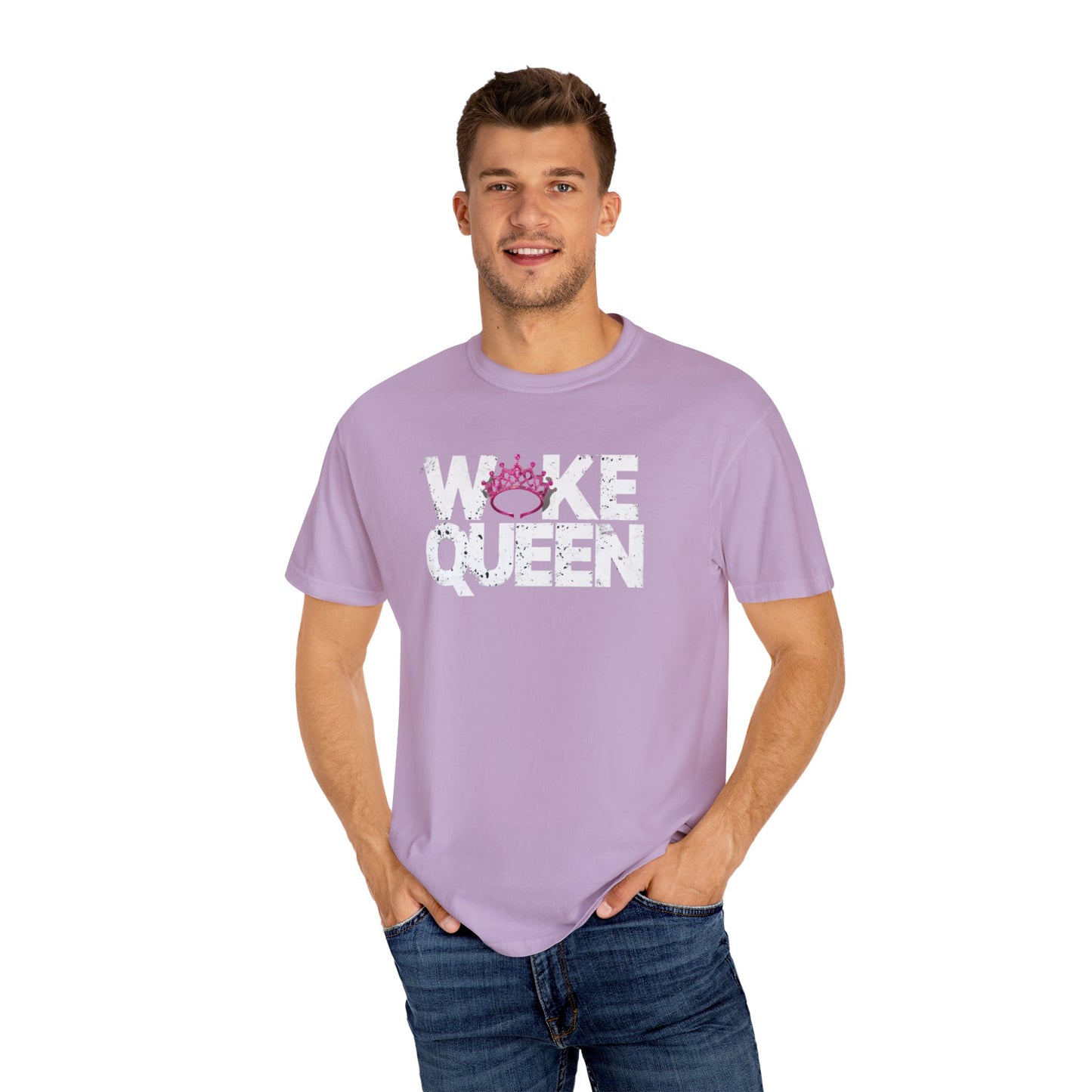 Unisex WOKE QUEEN Tiara Style Garment-Dyed T-shirt