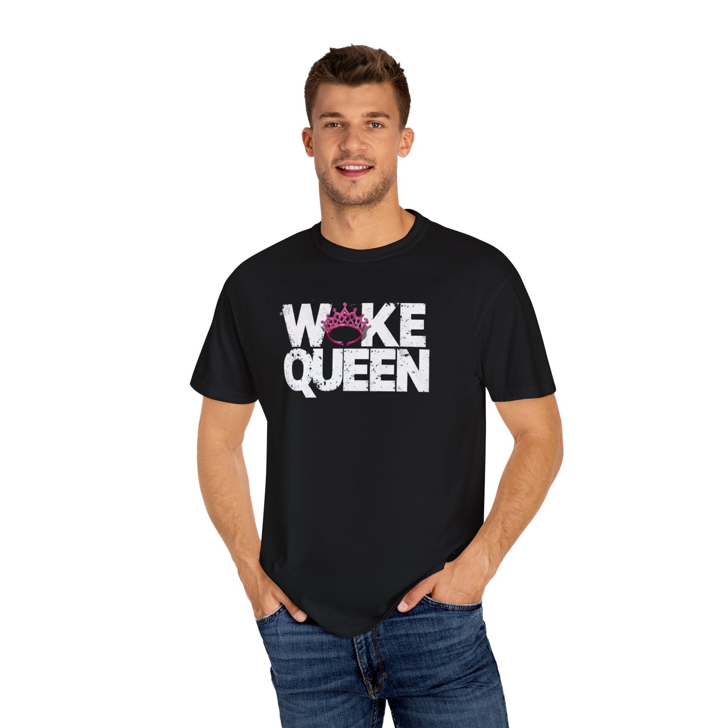 Unisex WOKE QUEEN Tiara Style Garment-Dyed T-shirt