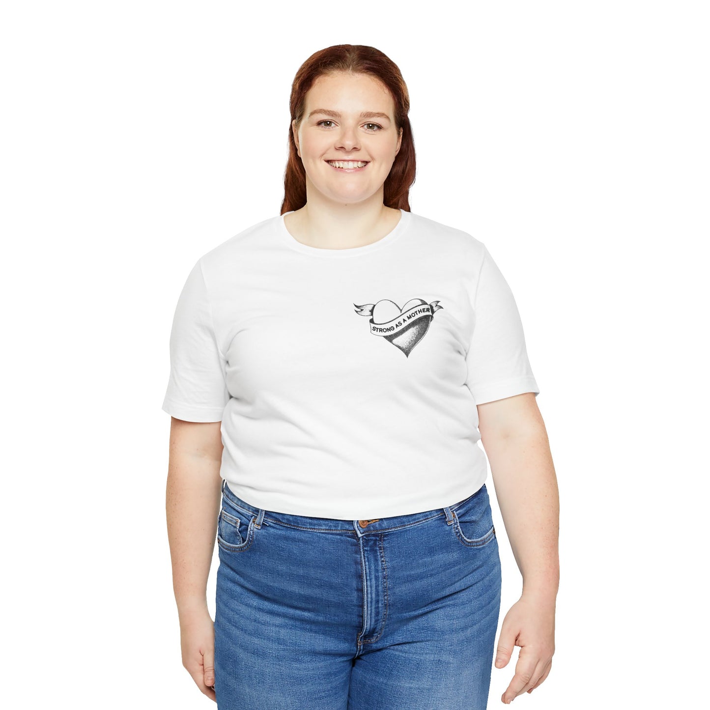 Unisex Strong as a Mother Rockabilly Heart Jersey Short Sleeve Tee