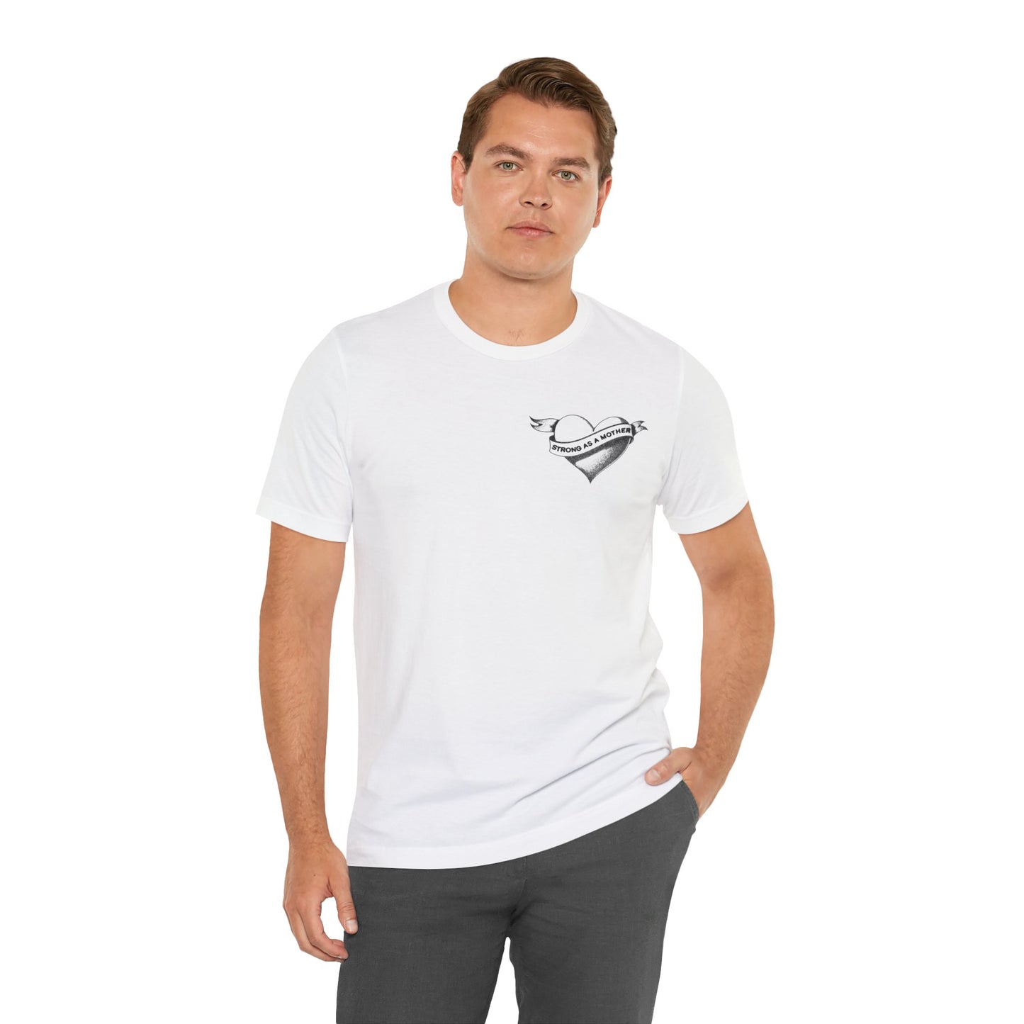Unisex Strong as a Mother Rockabilly Heart Jersey Short Sleeve Tee