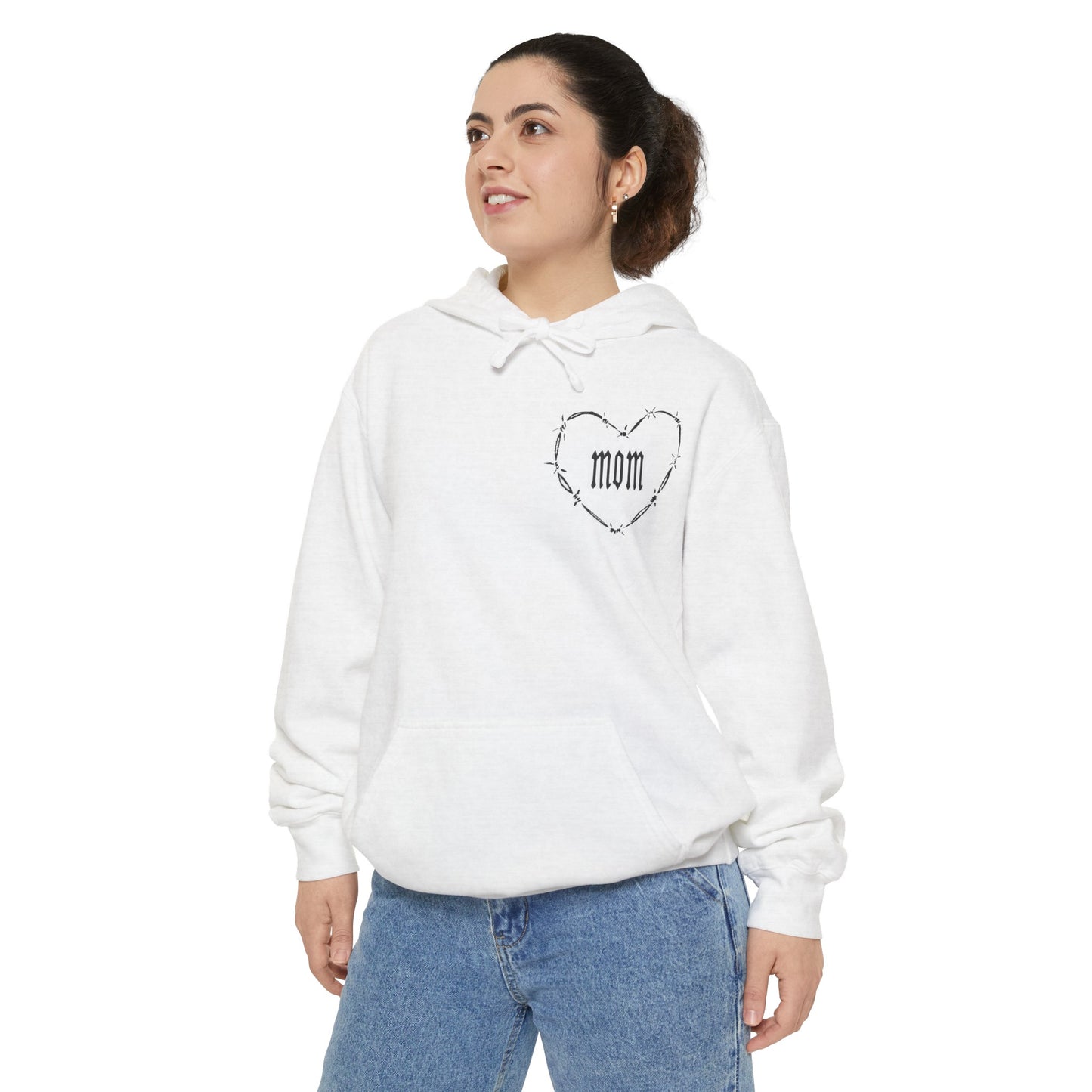 I Heart Mom Unisex Garment-Dyed MotherHoodie