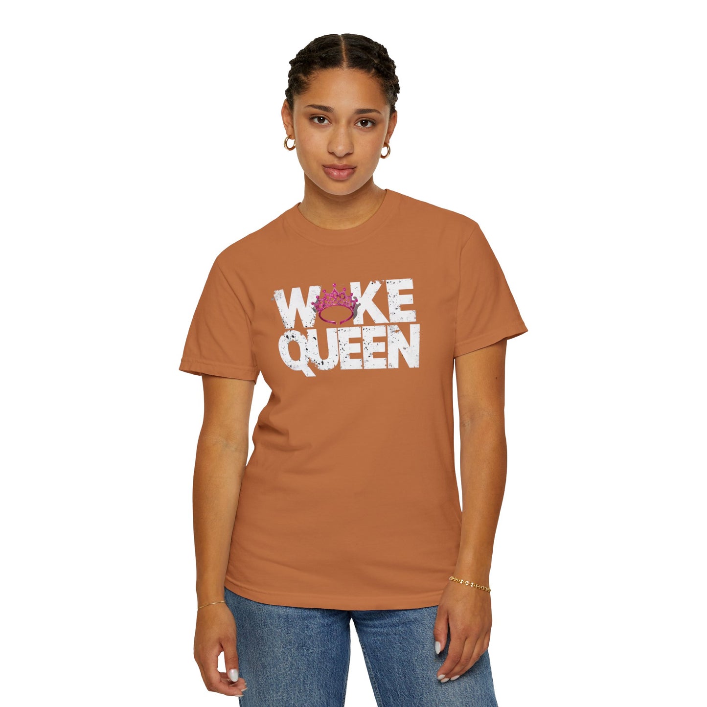Unisex WOKE QUEEN Tiara Style Garment-Dyed T-shirt
