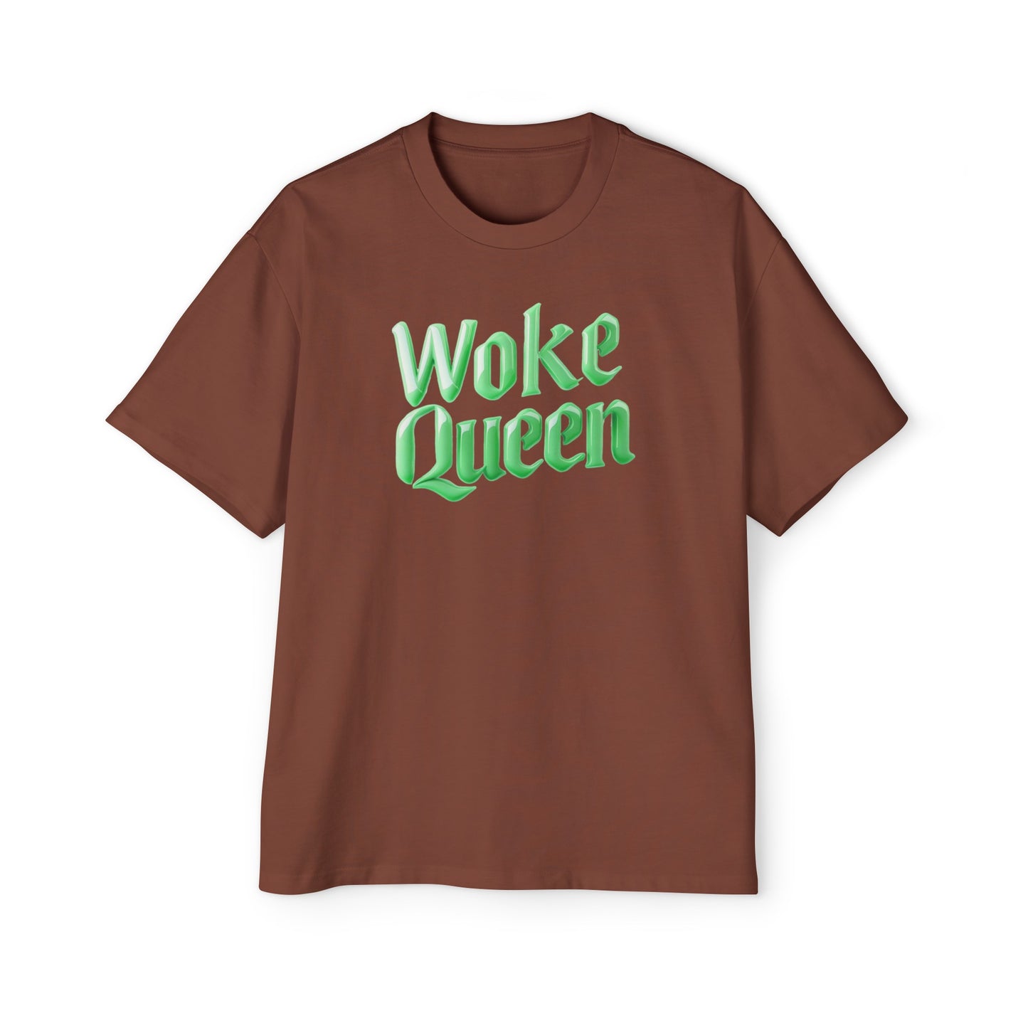 Men's Heavy Oversized Woke Queen Green Tee