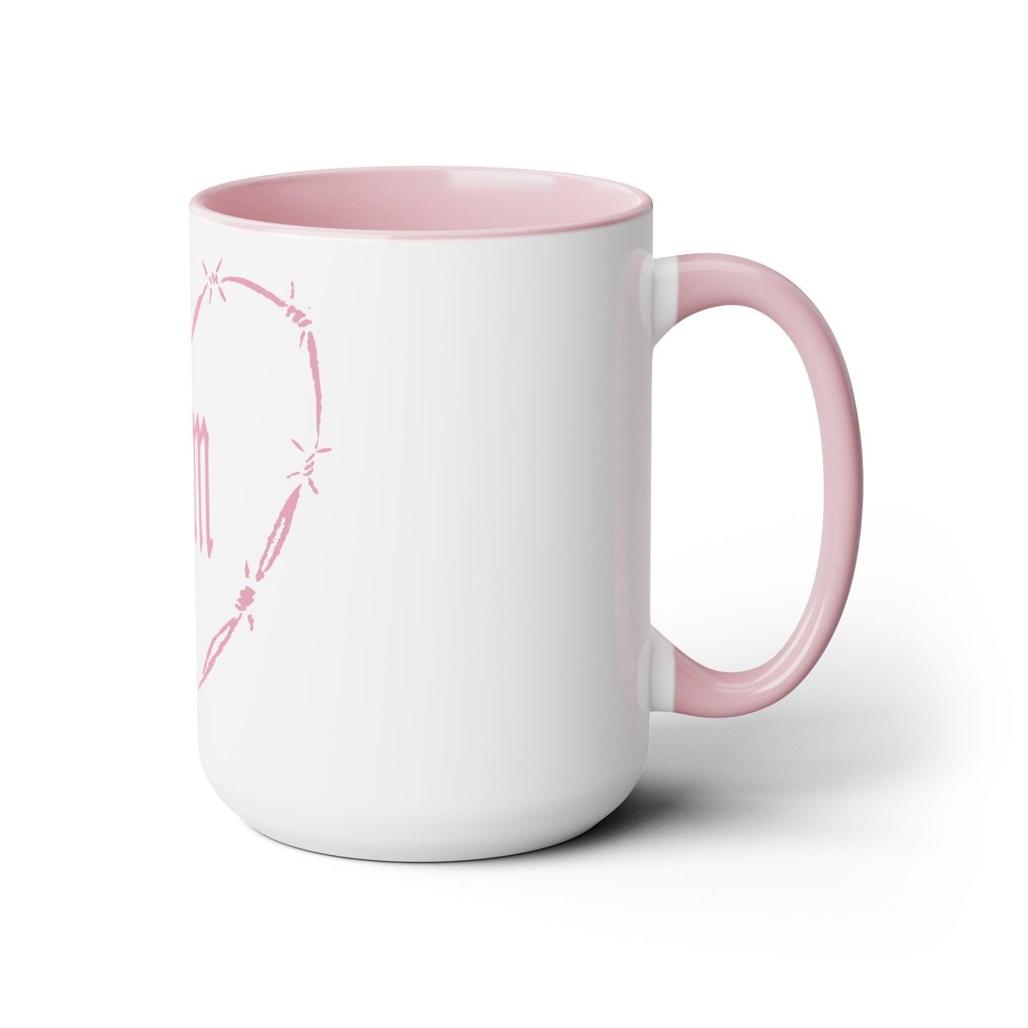 I HEART MOM Two-Tone Coffee Mugs, 15oz