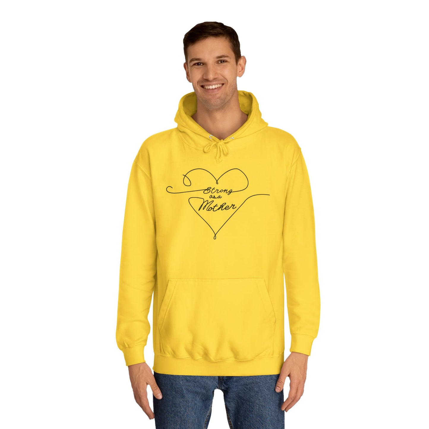 Unisex Strong as a Mother Love Lines Motherhoodie