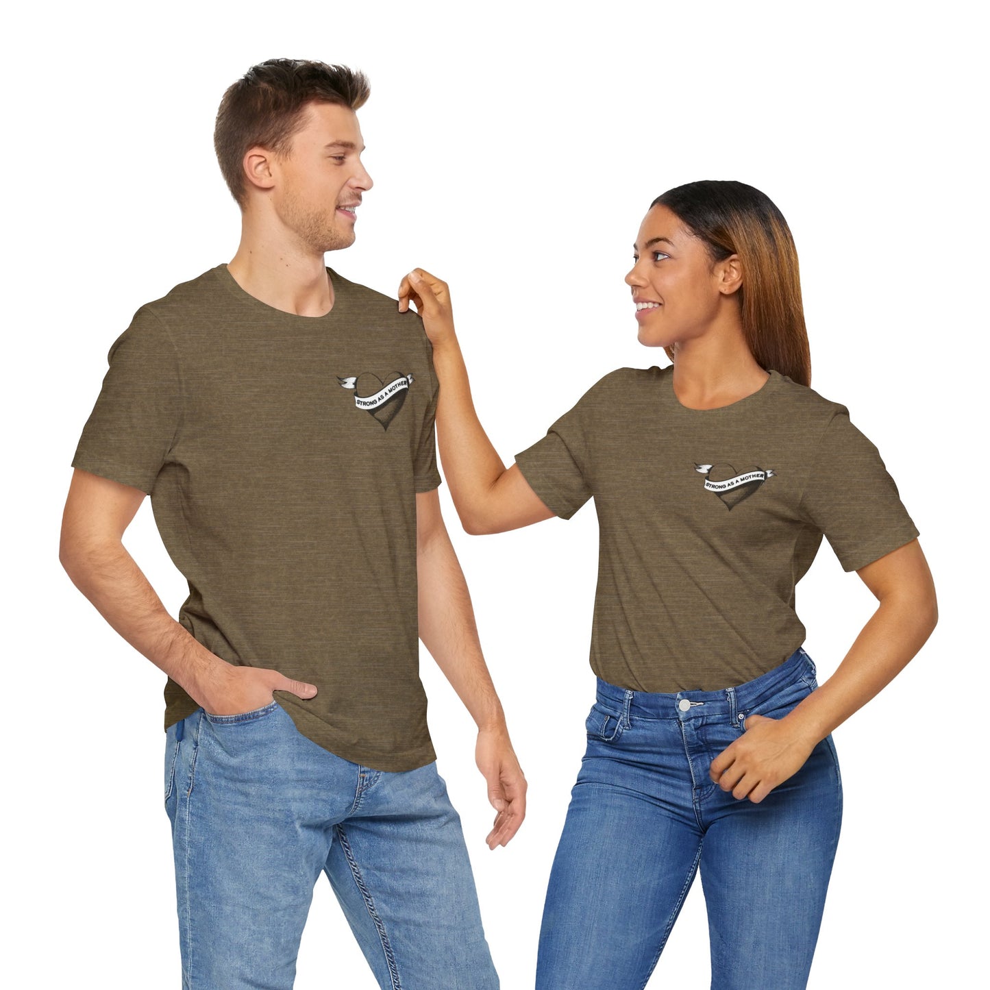 Unisex Strong as a Mother Rockabilly Heart Jersey Short Sleeve Tee