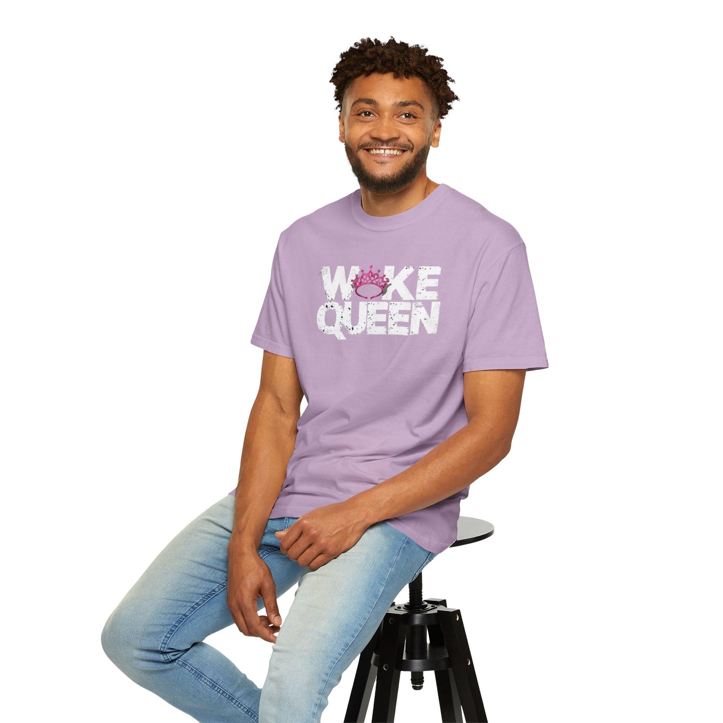 Unisex WOKE QUEEN Tiara Style Garment-Dyed T-shirt