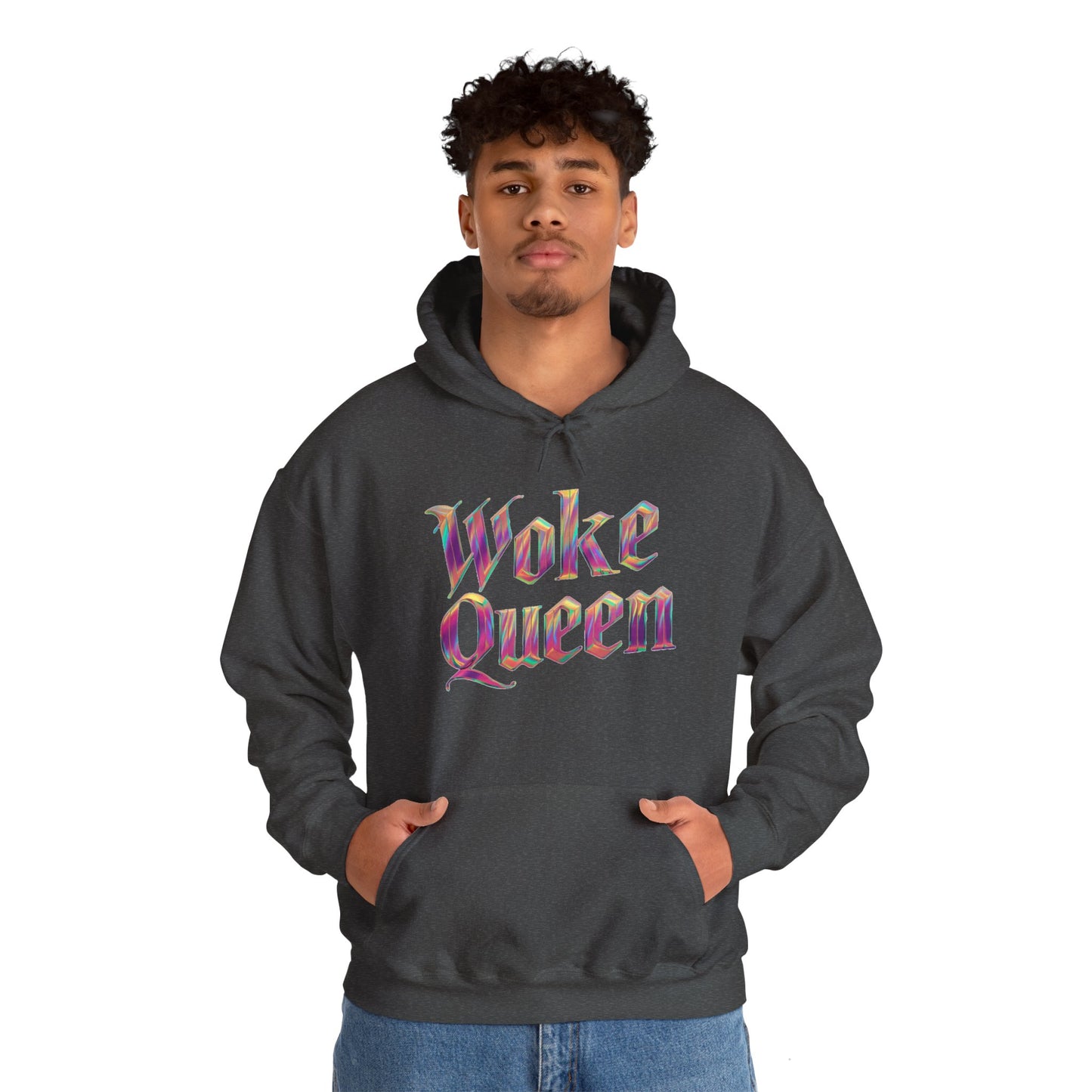 Unisex Woke Queen Gothic Iridescence Hooded Sweatshirt