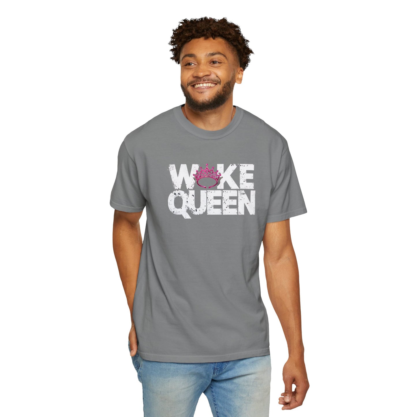 Unisex WOKE QUEEN Tiara Style Garment-Dyed T-shirt