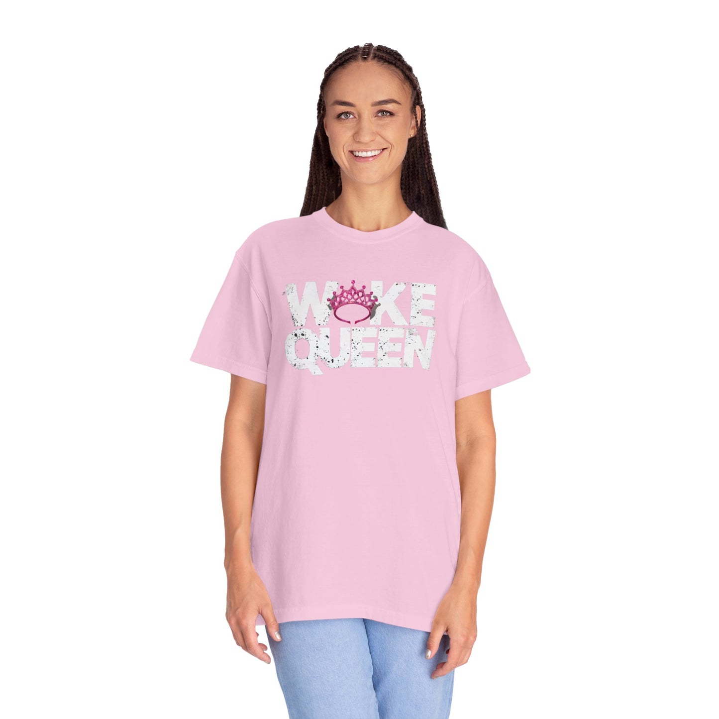 Unisex WOKE QUEEN Tiara Style Garment-Dyed T-shirt