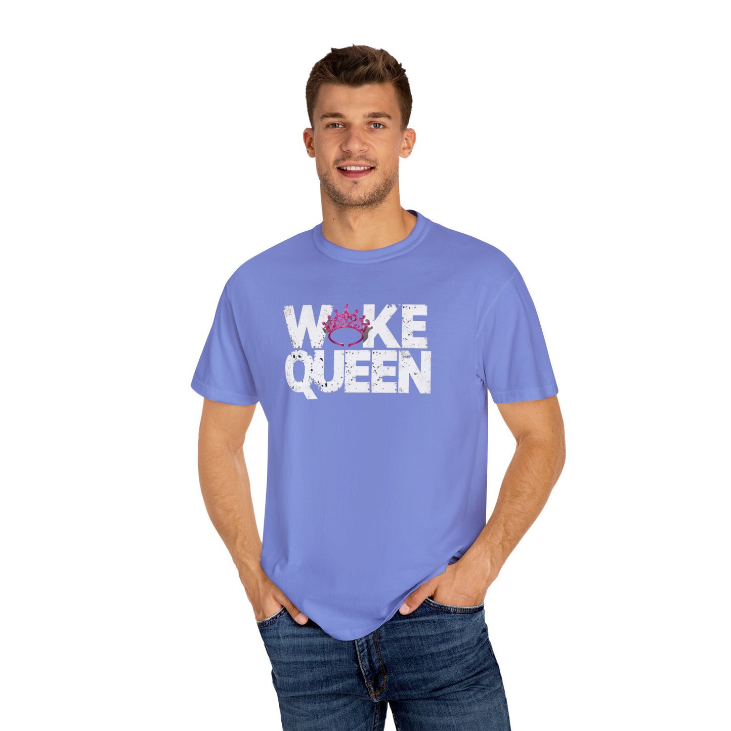 Unisex WOKE QUEEN Tiara Style Garment-Dyed T-shirt