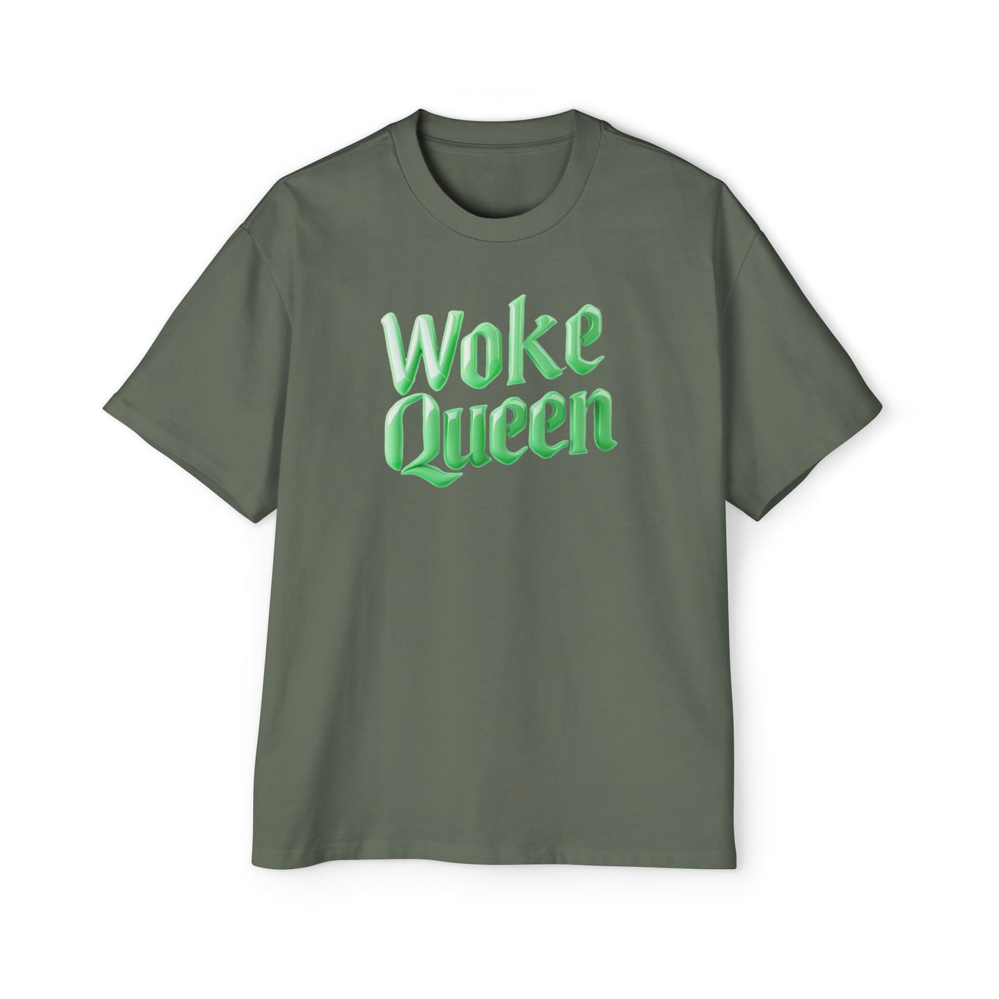 Unisex Heavy Oversized Woke Queen Green Tee
