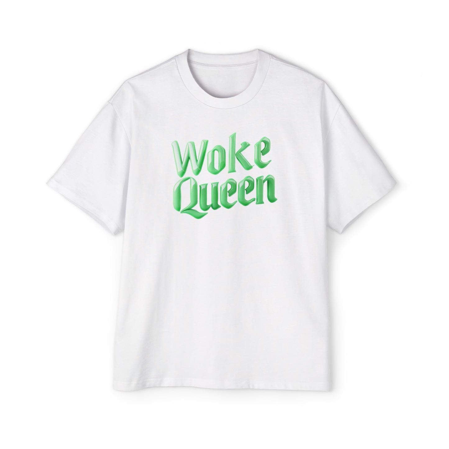 Men's Heavy Oversized Woke Queen Green Tee