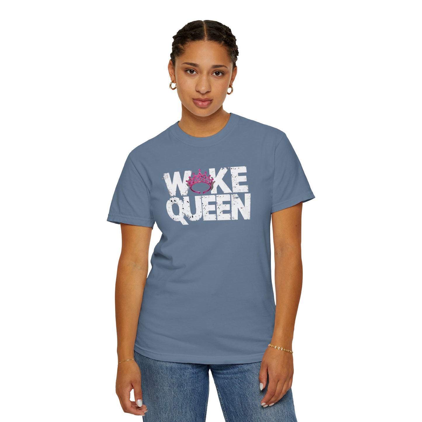 Unisex WOKE QUEEN Tiara Style Garment-Dyed T-shirt