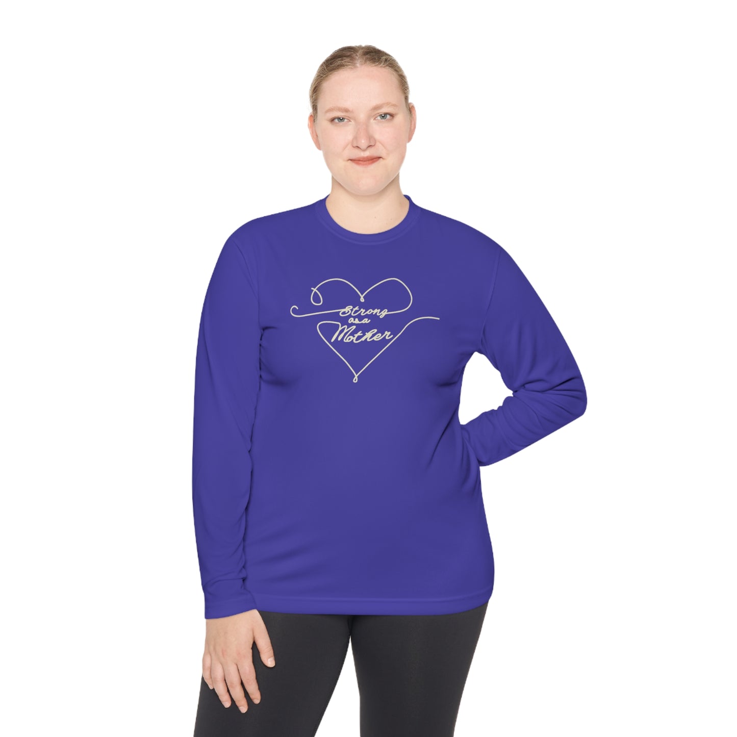 Unisex Strong as a Mother Lightweight Performance Fabric Long Sleeve Tee - Love Lines