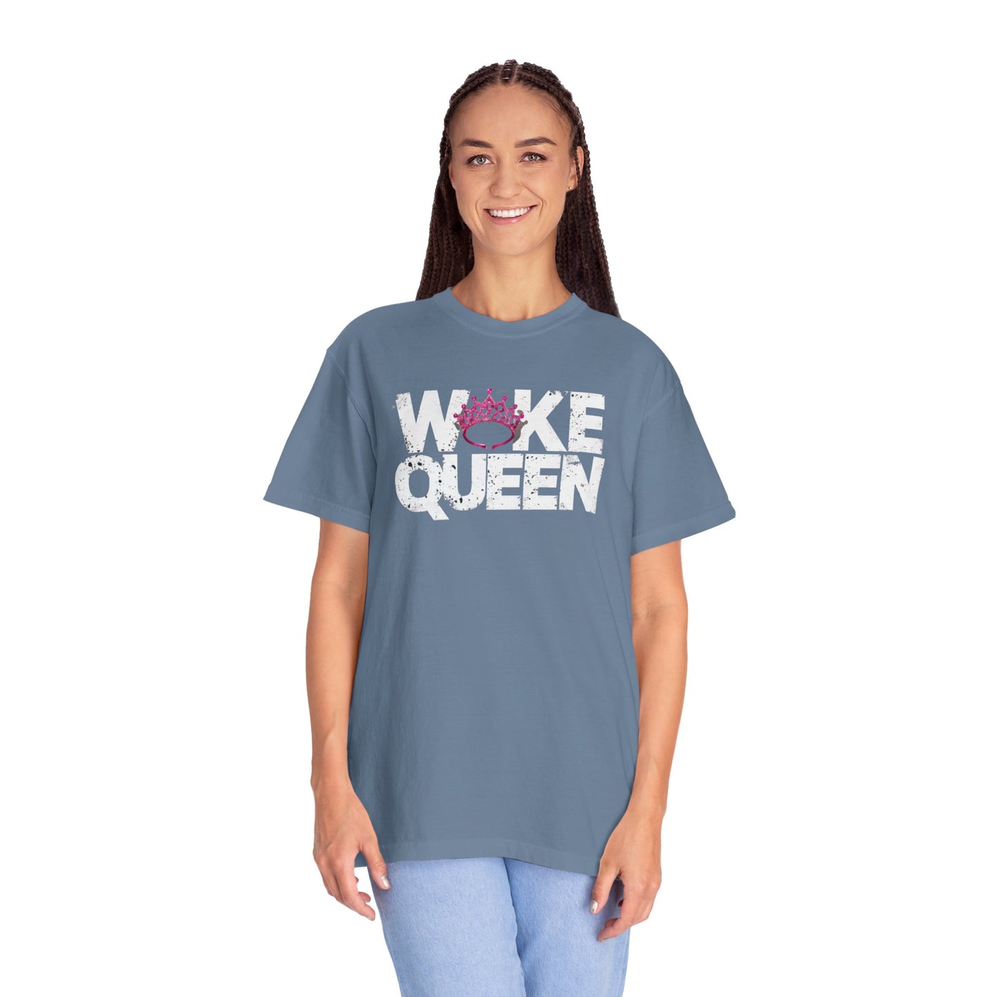 Unisex WOKE QUEEN Tiara Style Garment-Dyed T-shirt