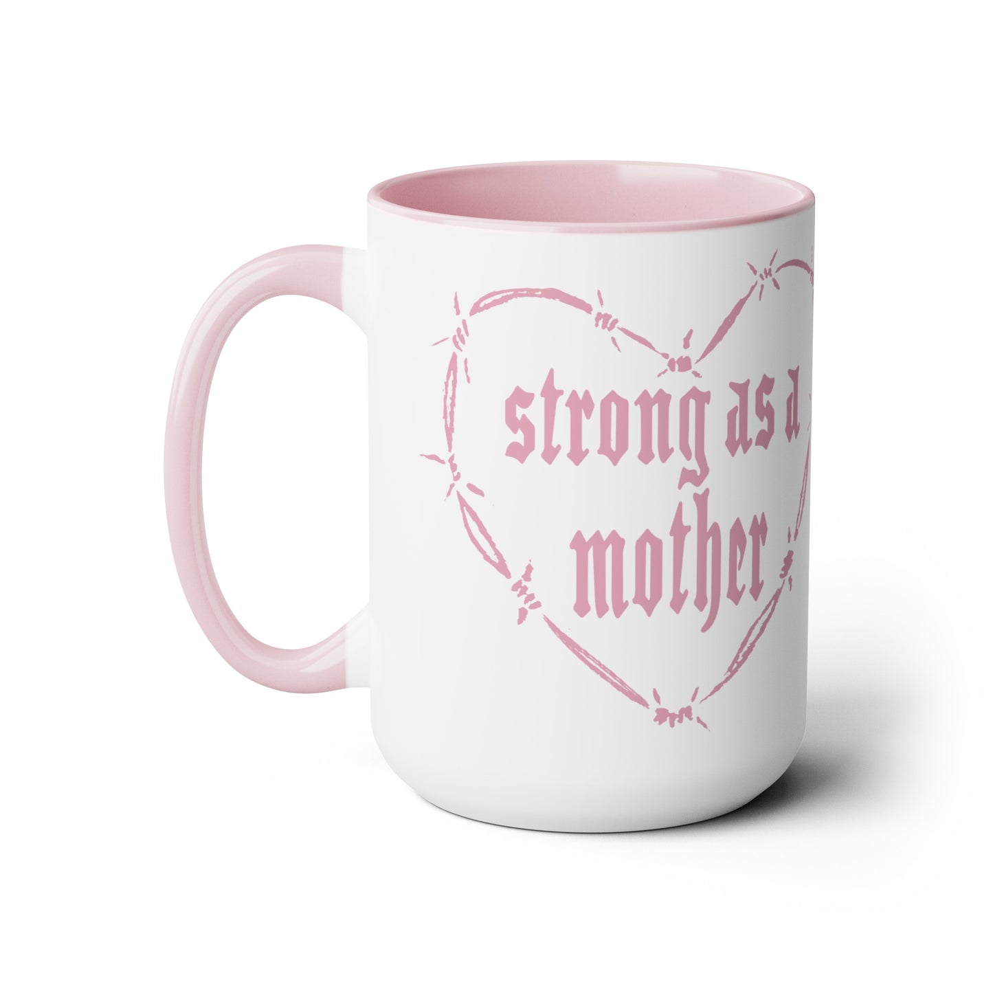 STRONG HEART Two-Tone Coffee Mugs, 15oz