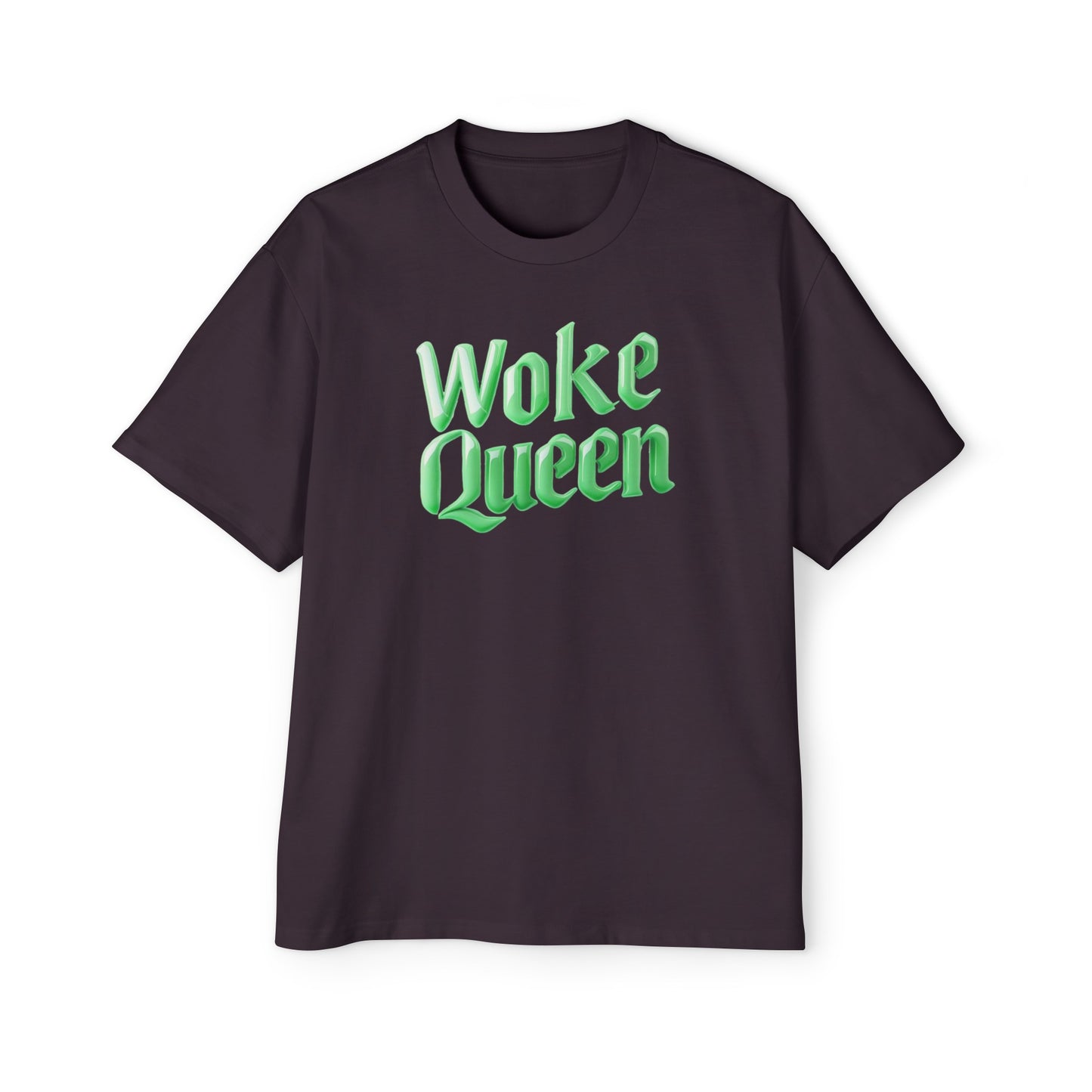 Men's Heavy Oversized Woke Queen Green Tee