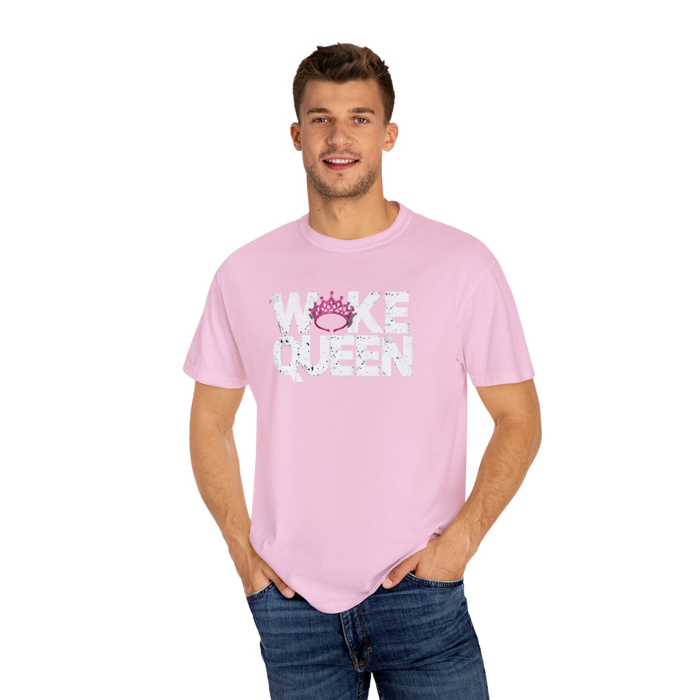 Unisex WOKE QUEEN Tiara Style Garment-Dyed T-shirt