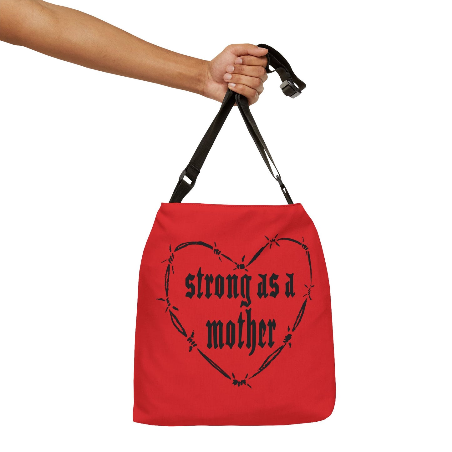 Strong as a Mother Adjustable Tote Bag - Red