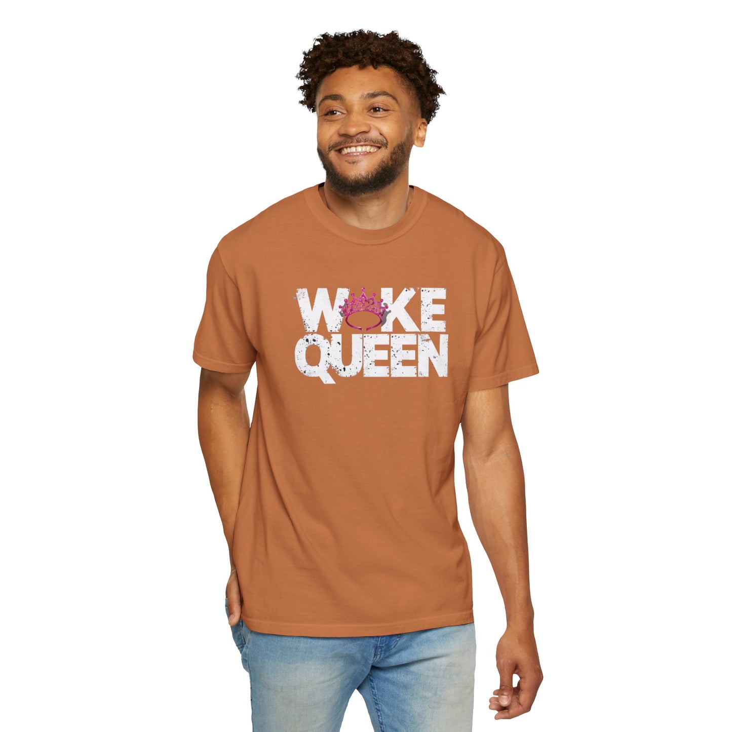 Unisex WOKE QUEEN Tiara Style Garment-Dyed T-shirt