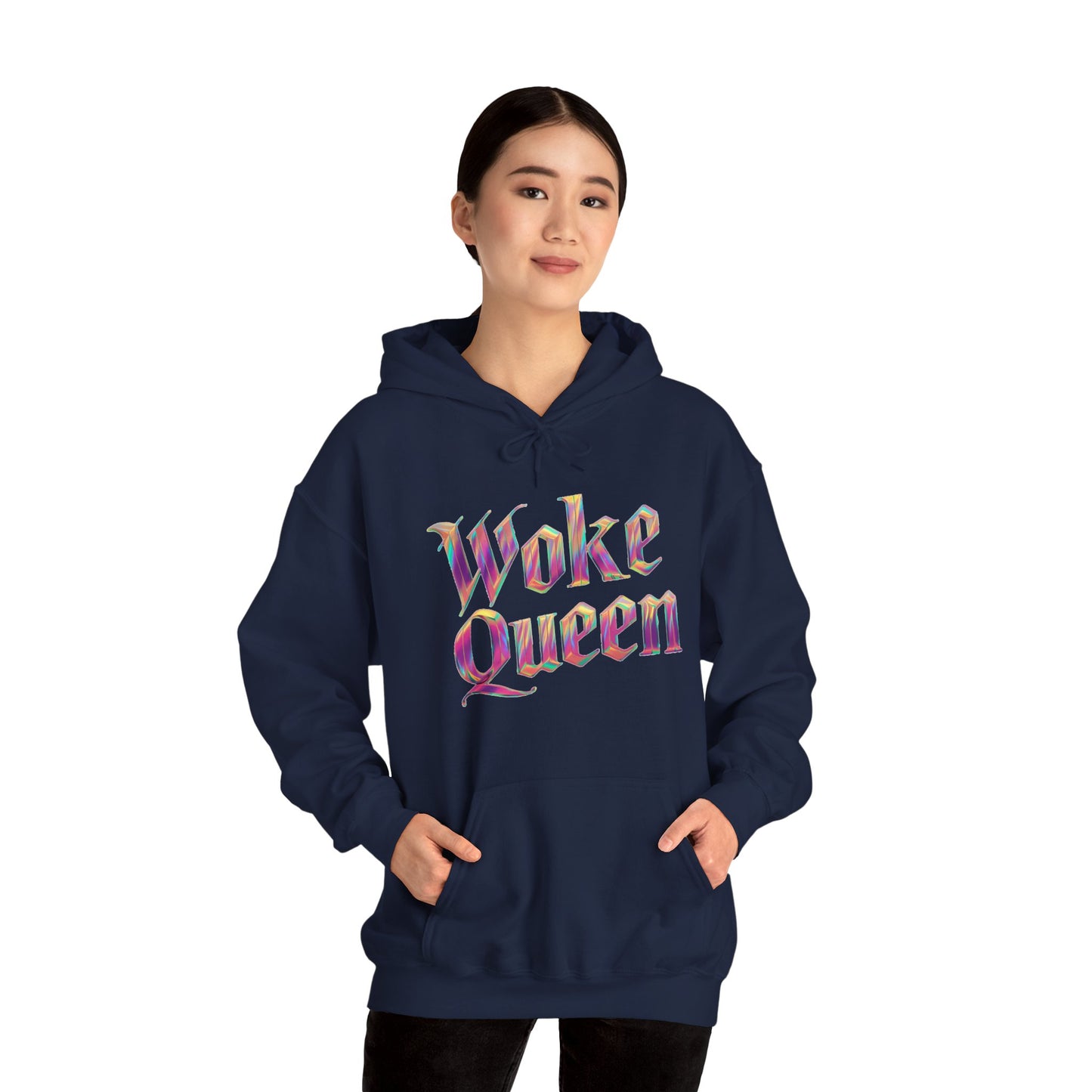 Unisex Woke Queen Gothic Iridescence Hooded Sweatshirt