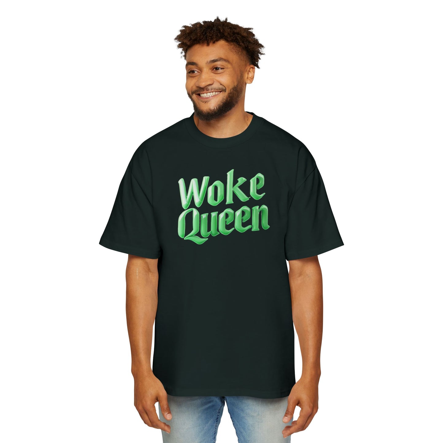 Unisex Heavy Oversized Woke Queen Green Tee