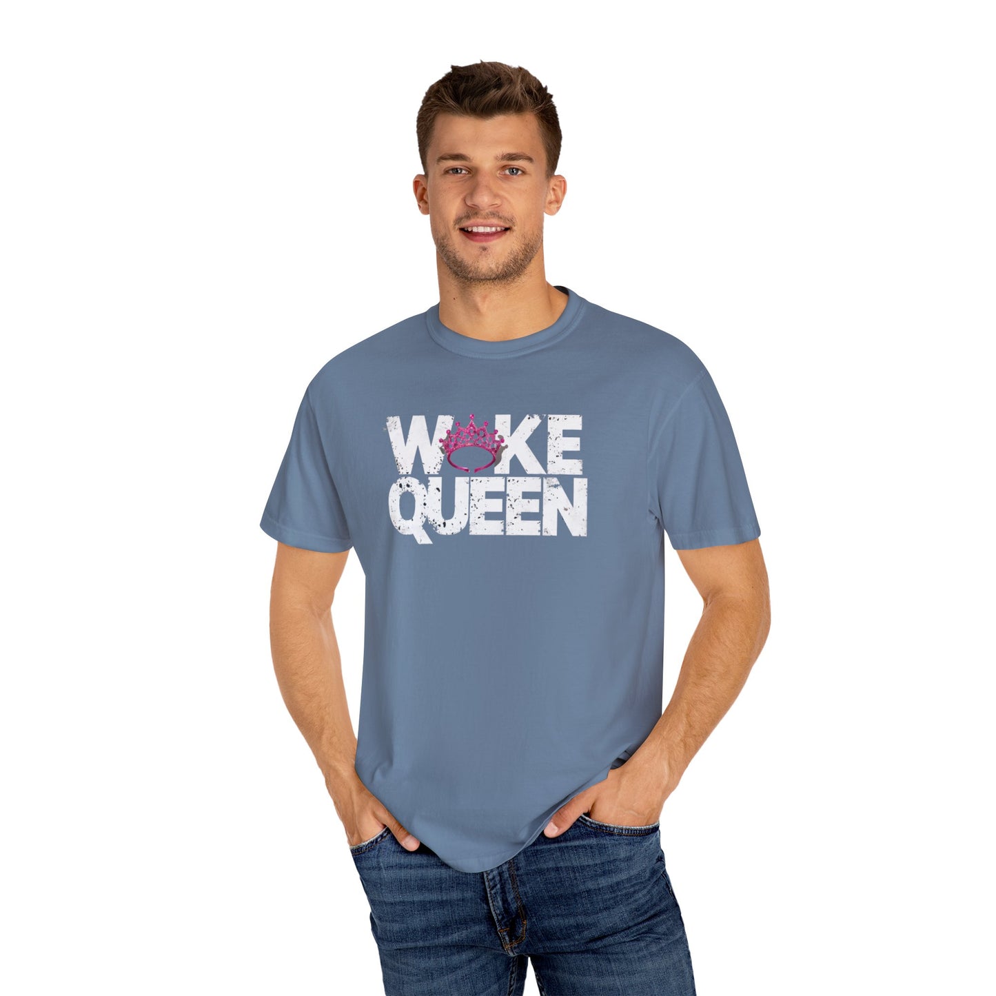 Unisex WOKE QUEEN Tiara Style Garment-Dyed T-shirt