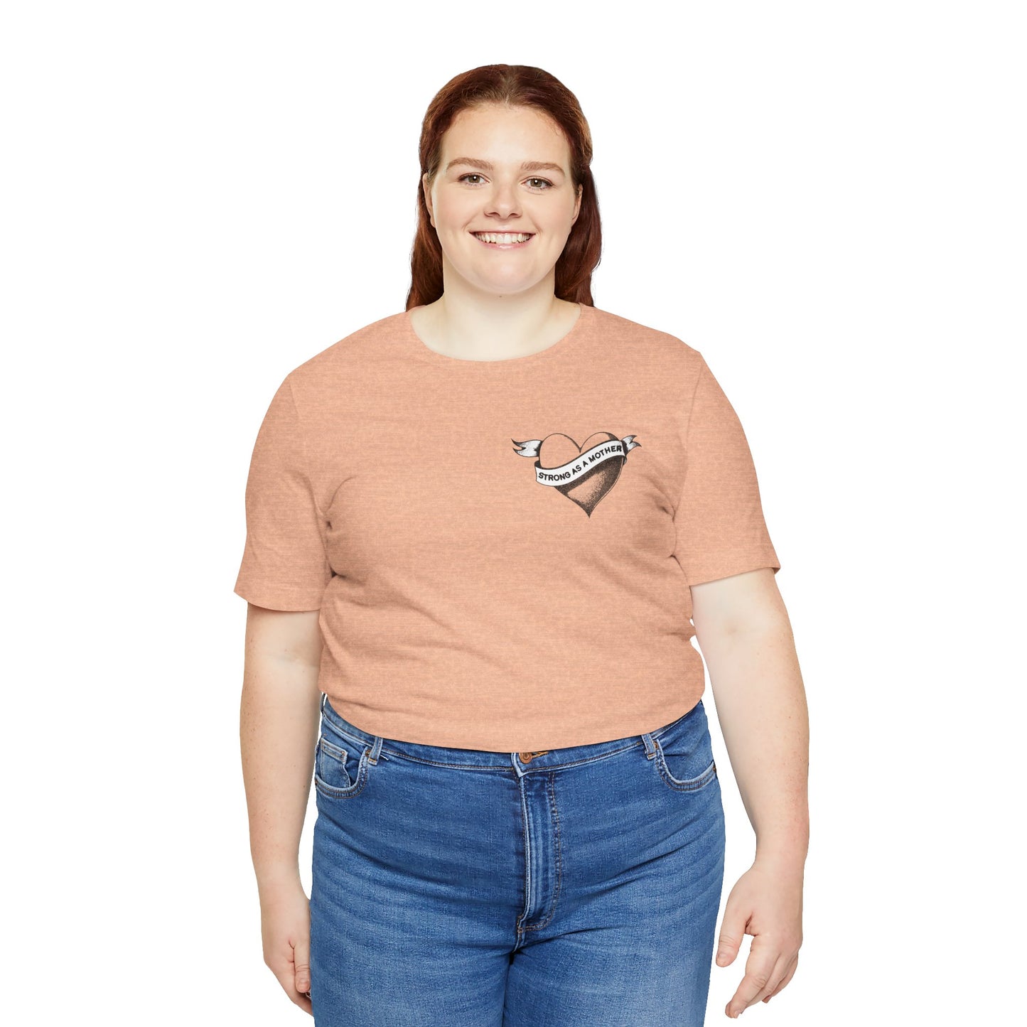Unisex Strong as a Mother Rockabilly Heart Jersey Short Sleeve Tee