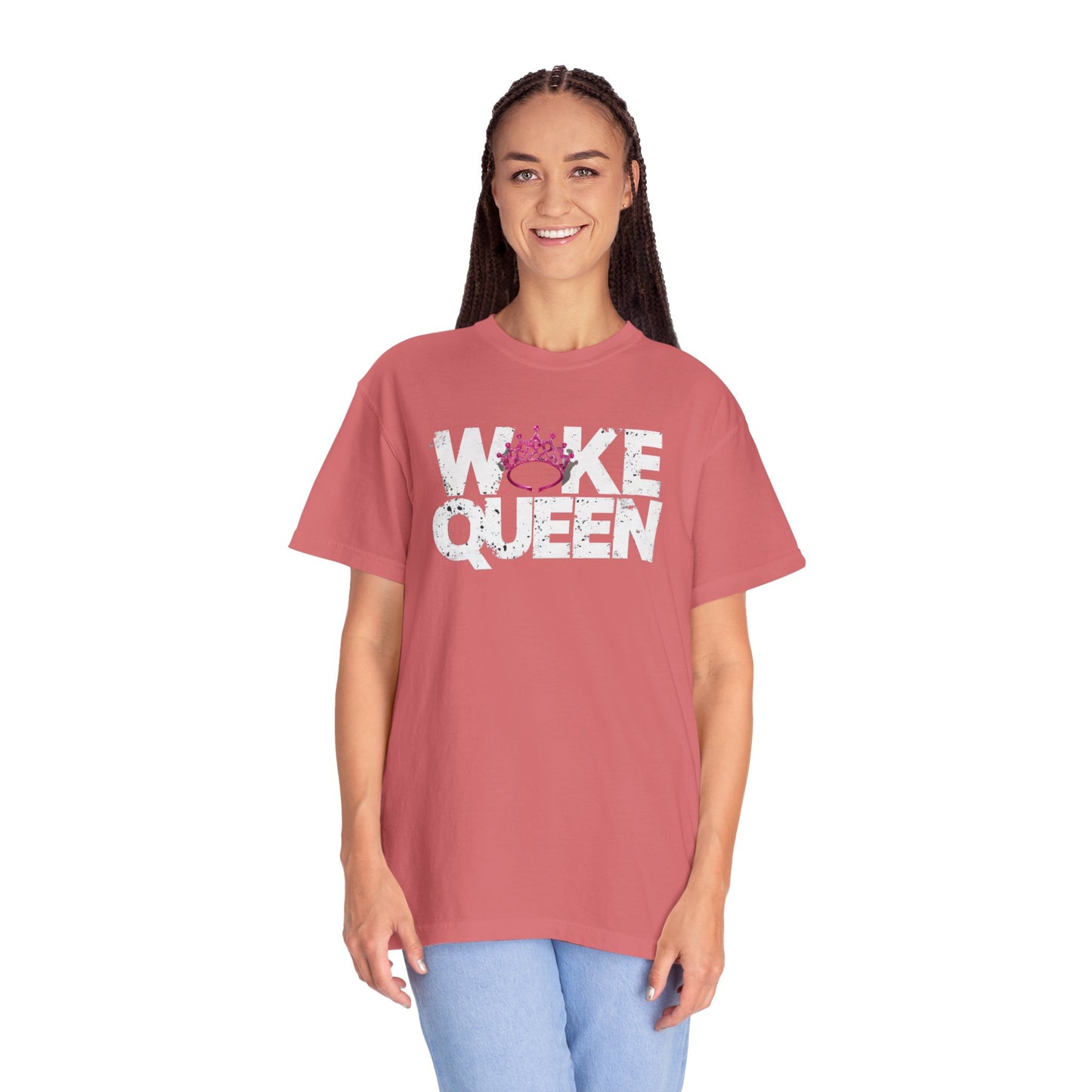 Unisex WOKE QUEEN Tiara Style Garment-Dyed T-shirt