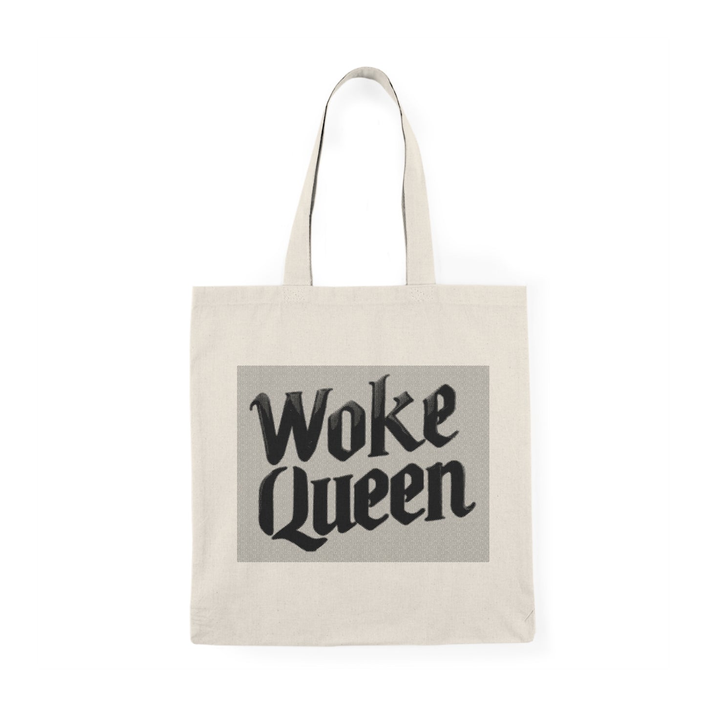 Woke Queen Natural Tote Bag - Black
