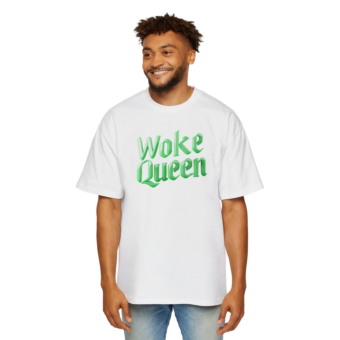 Unisex Heavy Oversized Woke Queen Green Tee
