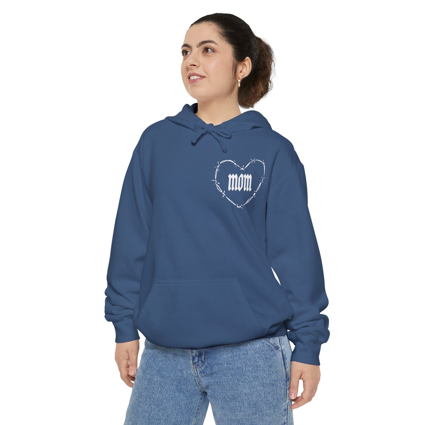 I Heart Mom Unisex Garment-Dyed MotherHoodie